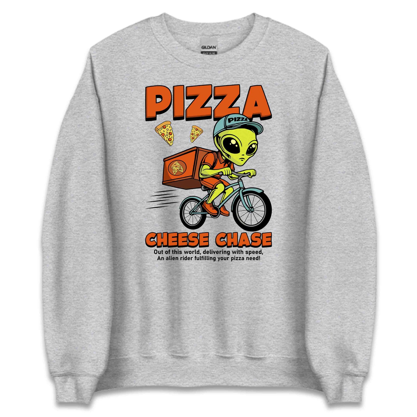 Pizza Delivery Alien Quirky Cosmic Pizza Lovers Cheesy Pizza Chase | PRODUCT CODE: PZADLVANEQRC
