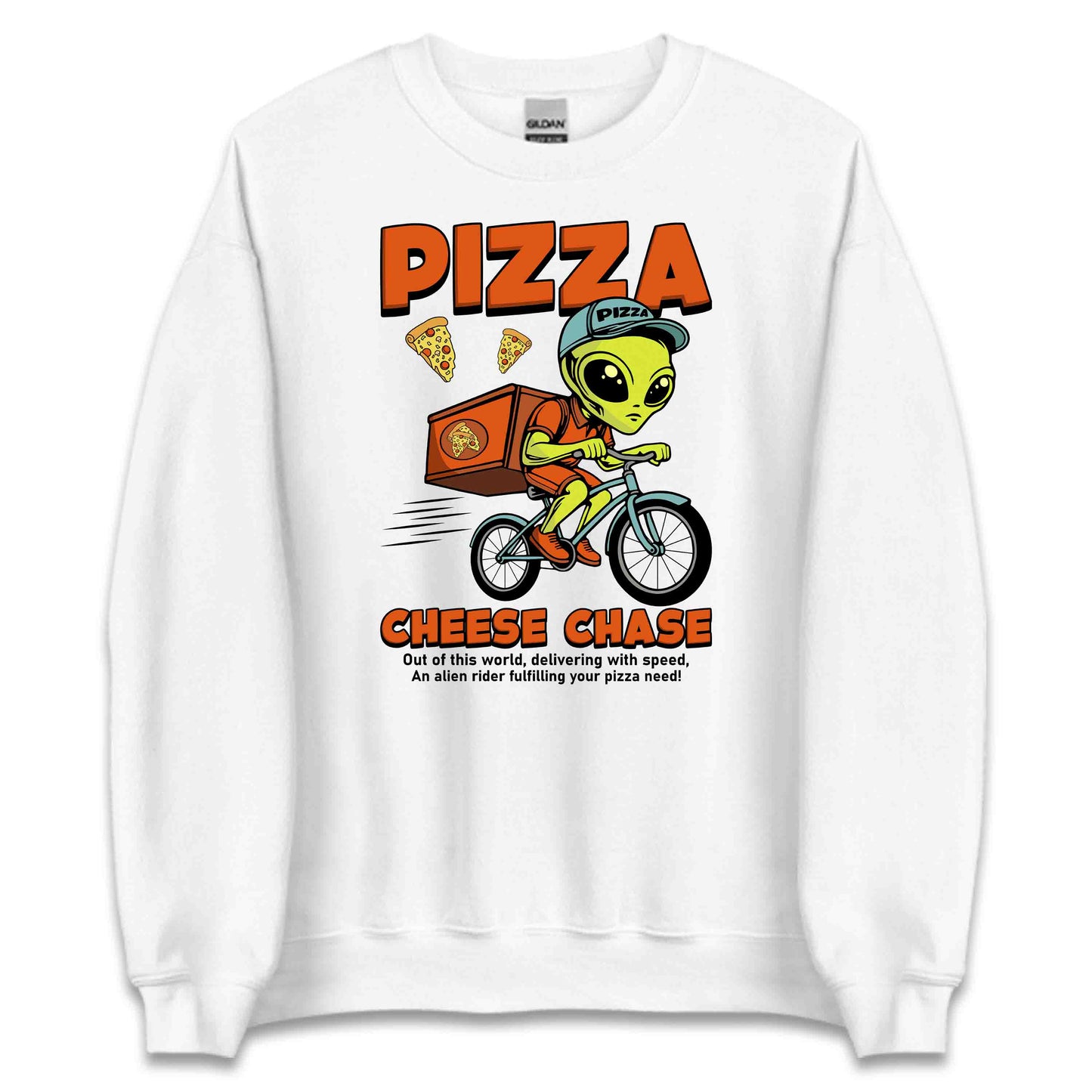 Pizza Delivery Alien Quirky Cosmic Pizza Lovers Cheesy Pizza Chase | PRODUCT CODE: PZADLVANEQRC