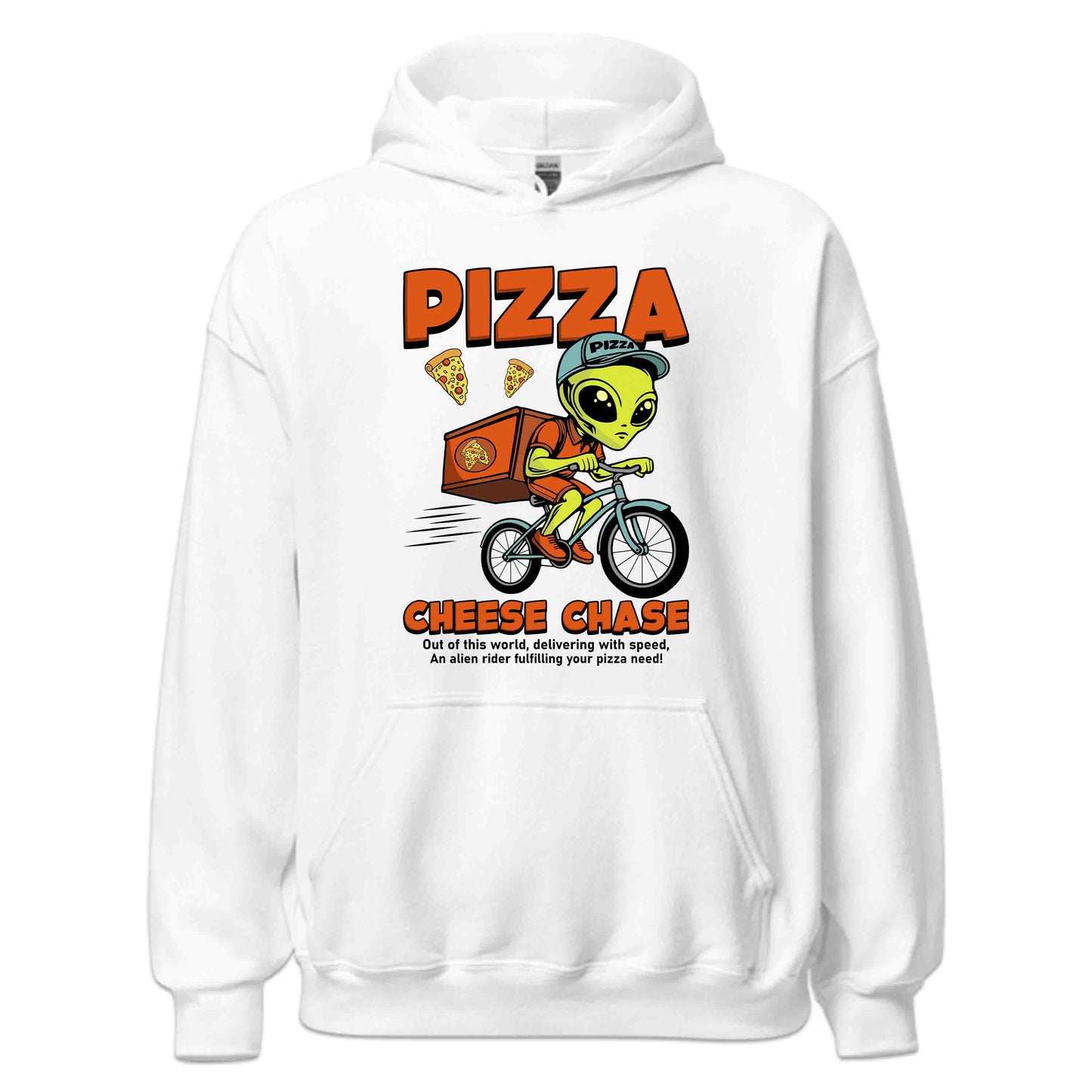 Pizza Delivery Alien Quirky Cosmic Pizza Lovers Cheesy Pizza Chase | PRODUCT CODE: PZADLVANEQRC