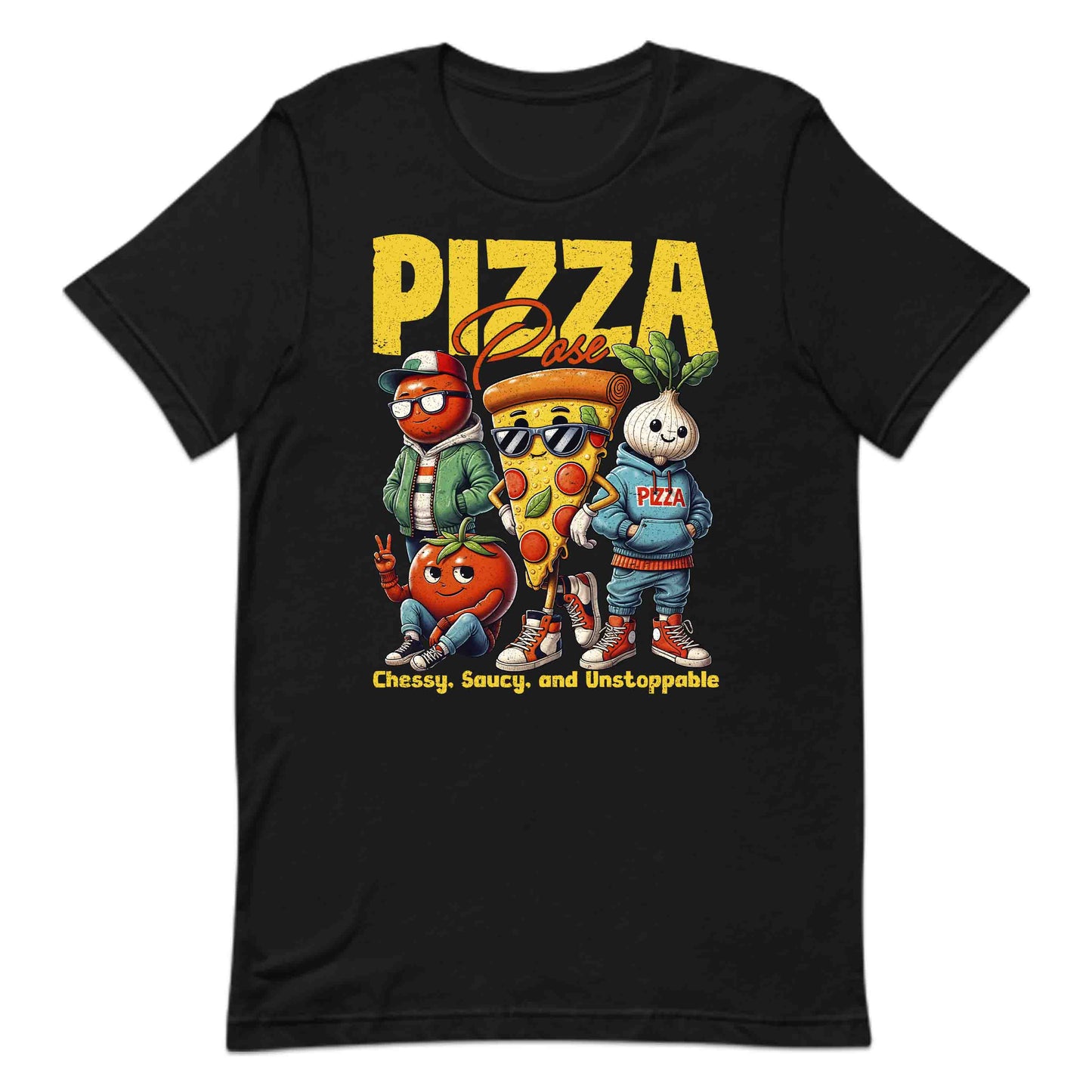 Pizza Pose Funky Food Characters Cheesy & Saucy Style | PRODUCT CODE: PZSEOFNYTCHR