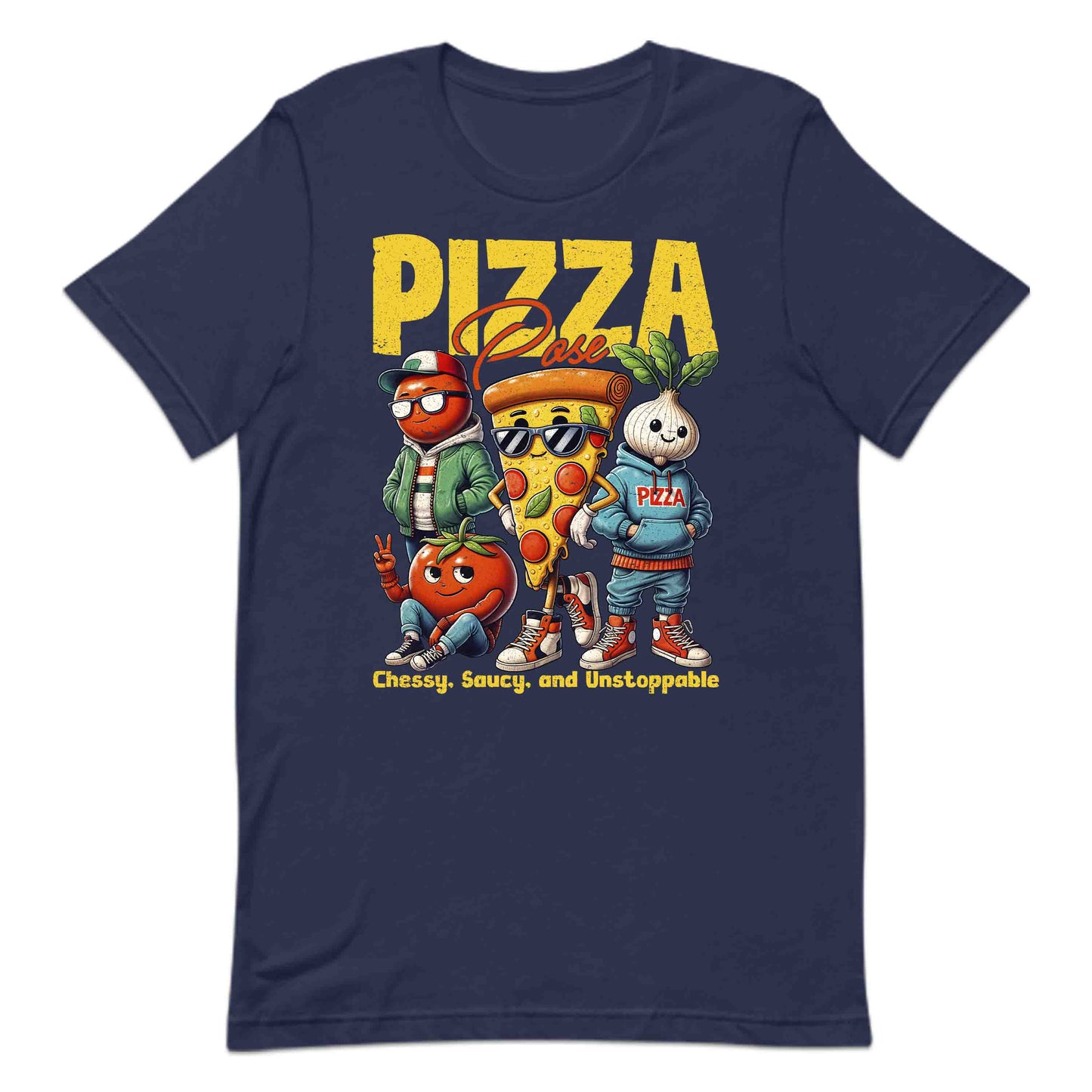 Pizza Pose Funky Food Characters Cheesy & Saucy Style | PRODUCT CODE: PZSEOFNYTCHR