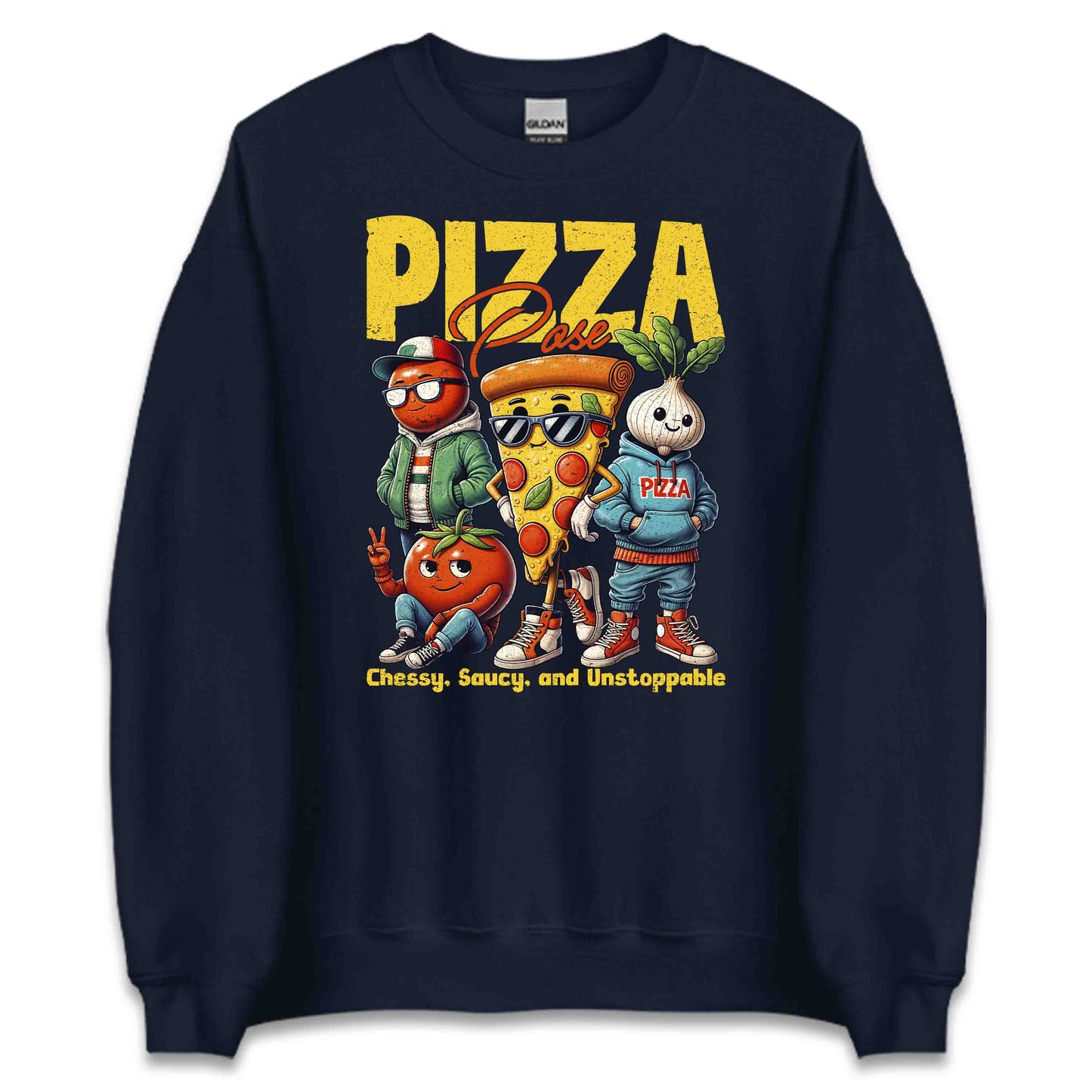 Pizza Pose Funky Food Characters Cheesy & Saucy Style | PRODUCT CODE: PZSEOFNYTCHR