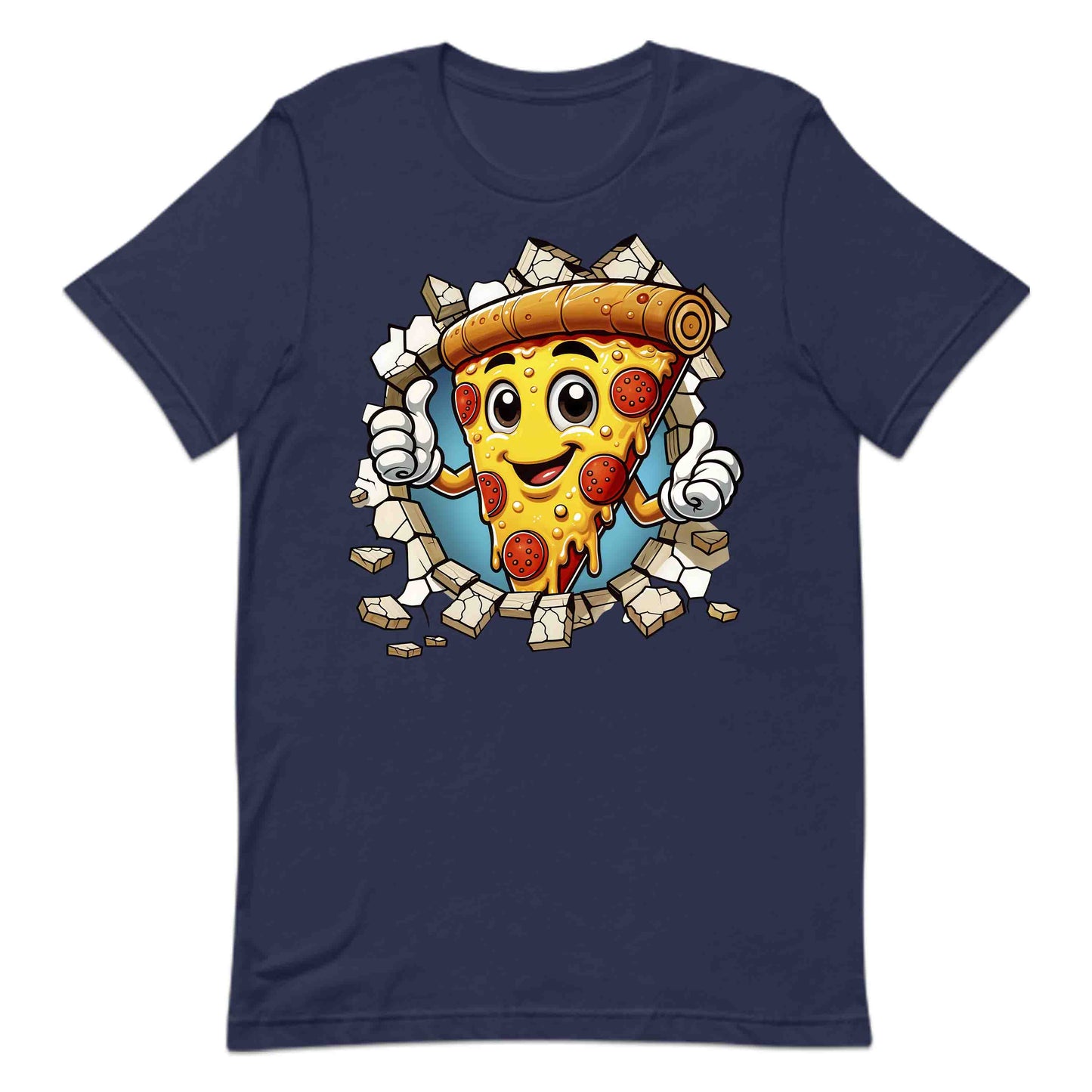 Pepperoni Pizza Slice Breaking Through Wall 3D Realistic Pizza Wall Smash | PRODUCT CODE: PZSLCBRKNGWLA