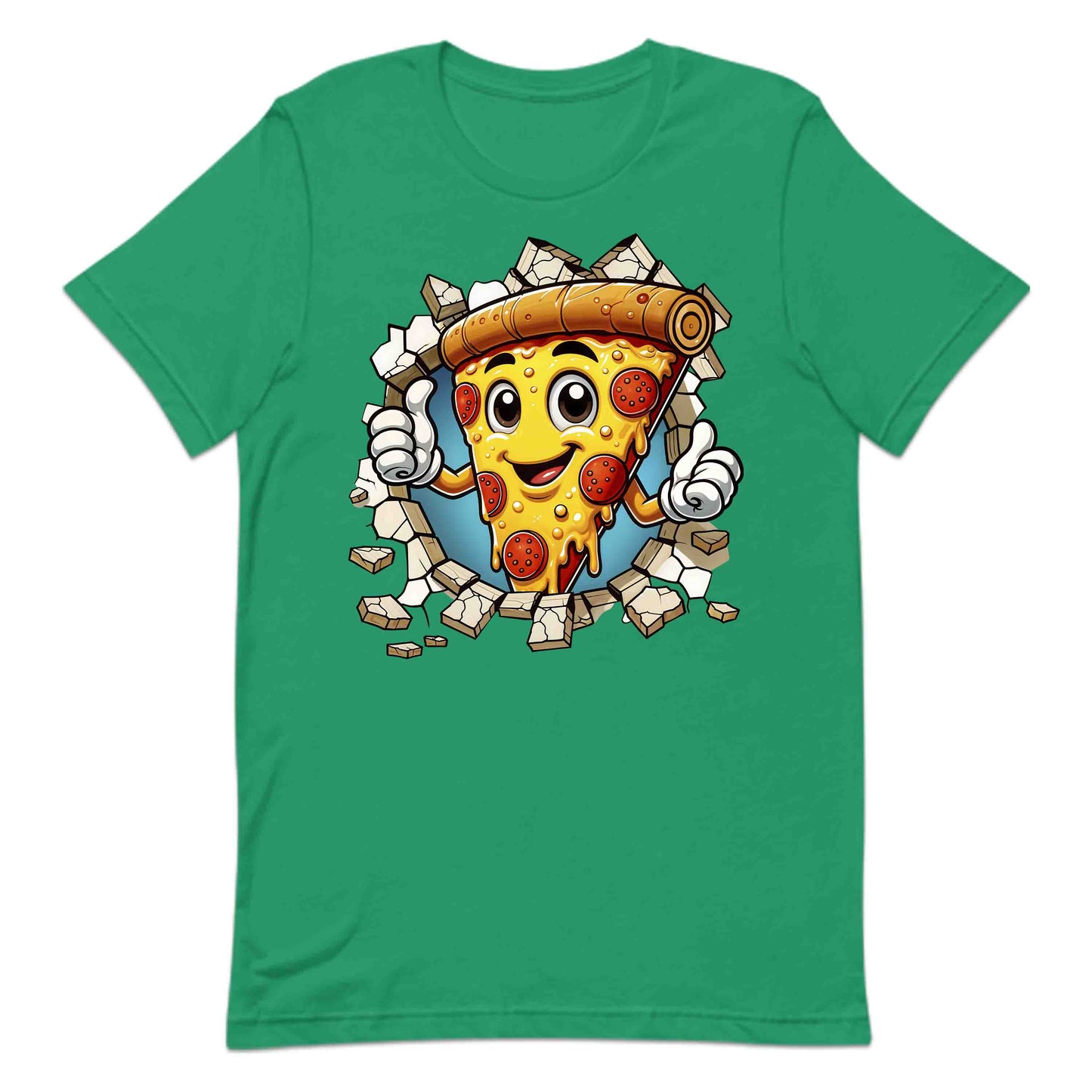 Pepperoni Pizza Slice Breaking Through Wall 3D Realistic Pizza Wall Smash | PRODUCT CODE: PZSLCBRKNGWLA