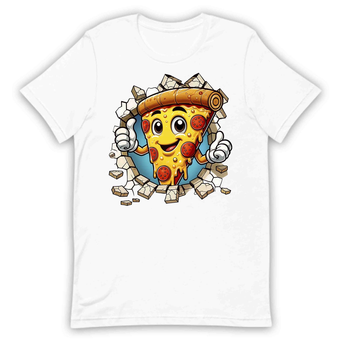 Pepperoni Pizza Slice Breaking Through Wall 3D Realistic Pizza Wall Smash | PRODUCT CODE: PZSLCBRKNGWLA