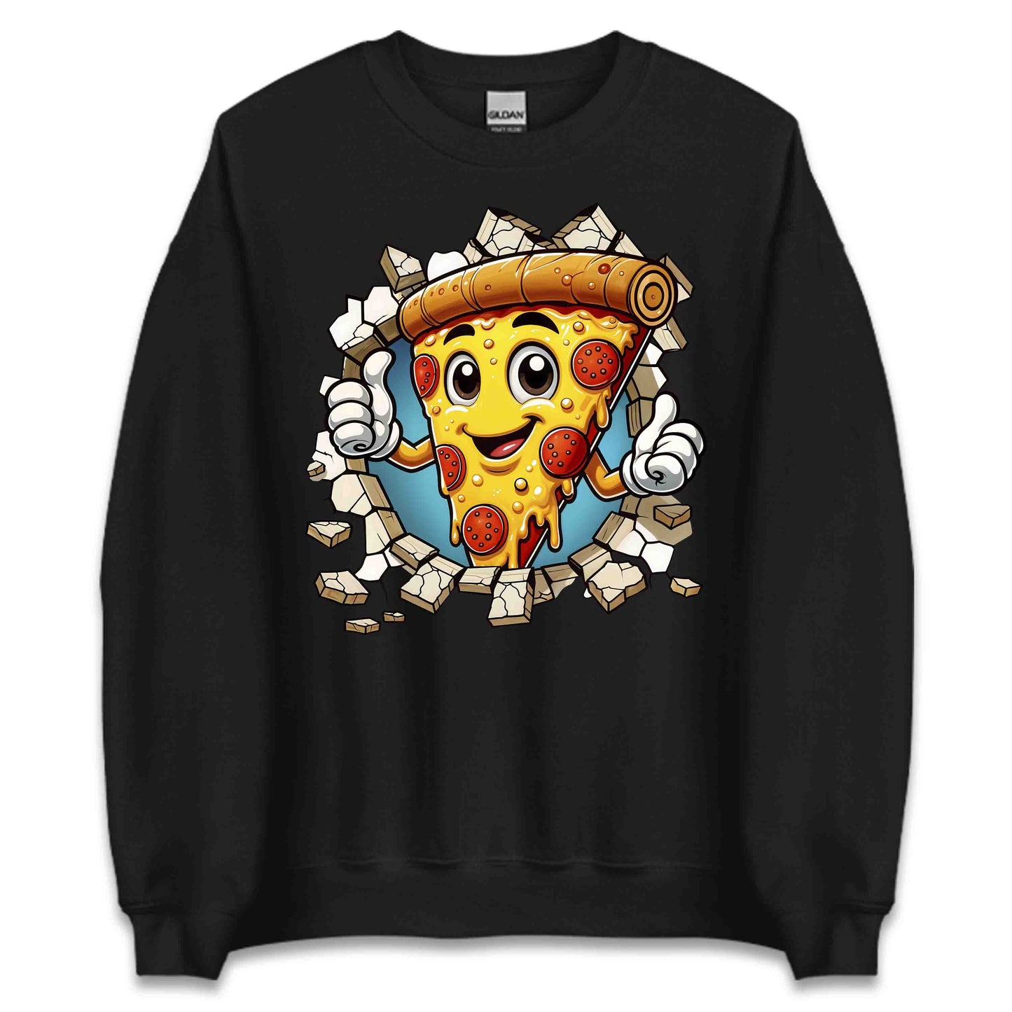 Pepperoni Pizza Slice Breaking Through Wall 3D Realistic Pizza Wall Smash | PRODUCT CODE: PZSLCBRKNGWLA