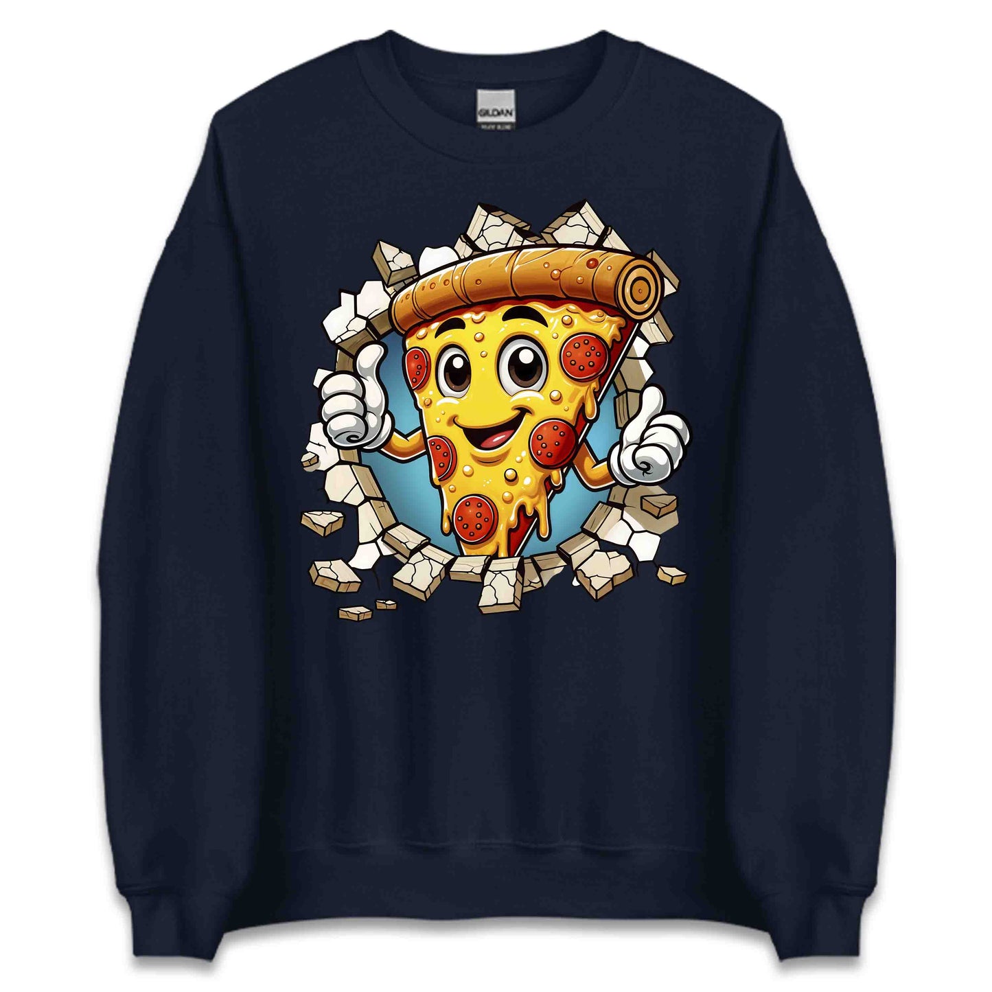 Pepperoni Pizza Slice Breaking Through Wall 3D Realistic Pizza Wall Smash | PRODUCT CODE: PZSLCBRKNGWLA