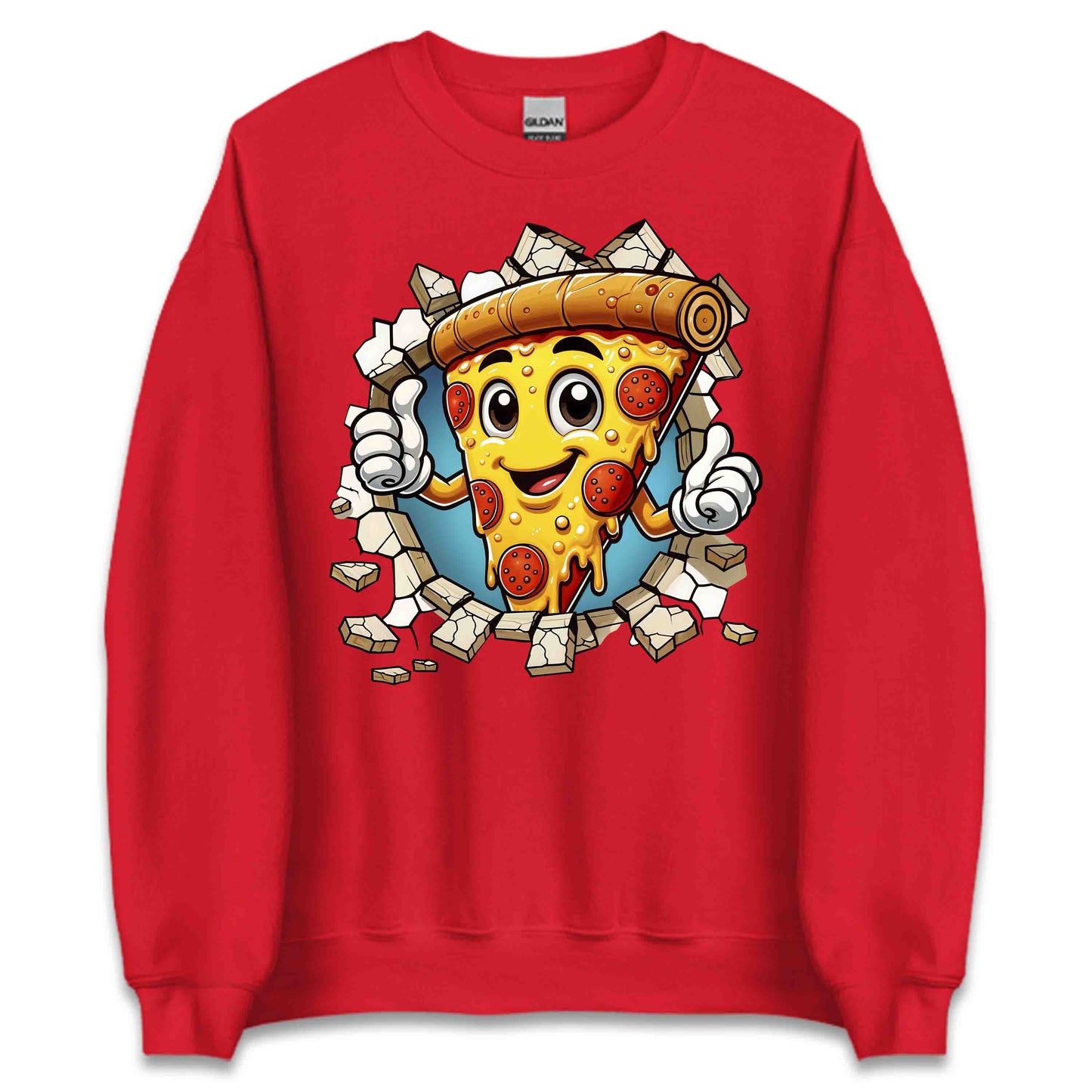 Pepperoni Pizza Slice Breaking Through Wall 3D Realistic Pizza Wall Smash | PRODUCT CODE: PZSLCBRKNGWLA