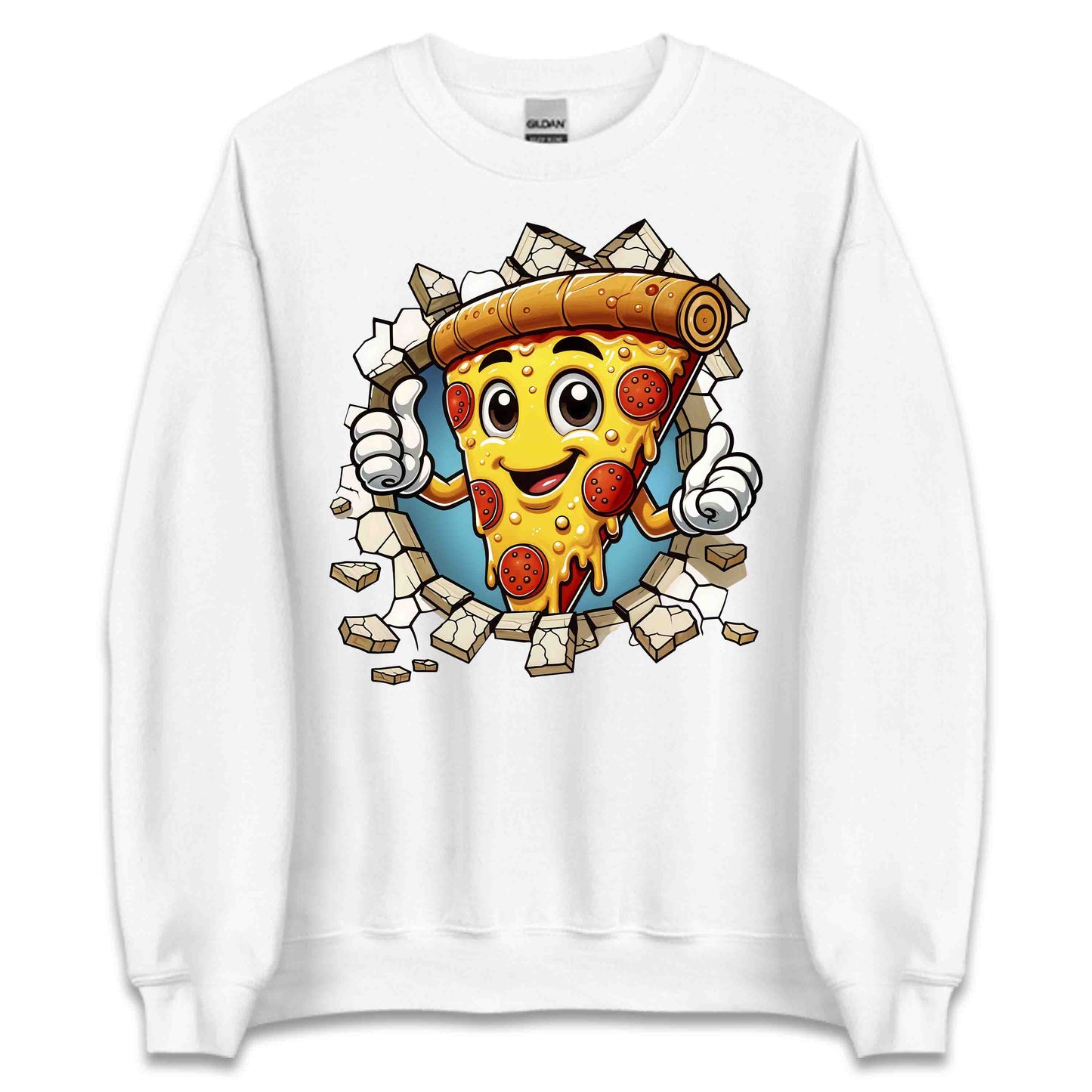 Pepperoni Pizza Slice Breaking Through Wall 3D Realistic Pizza Wall Smash | PRODUCT CODE: PZSLCBRKNGWLA