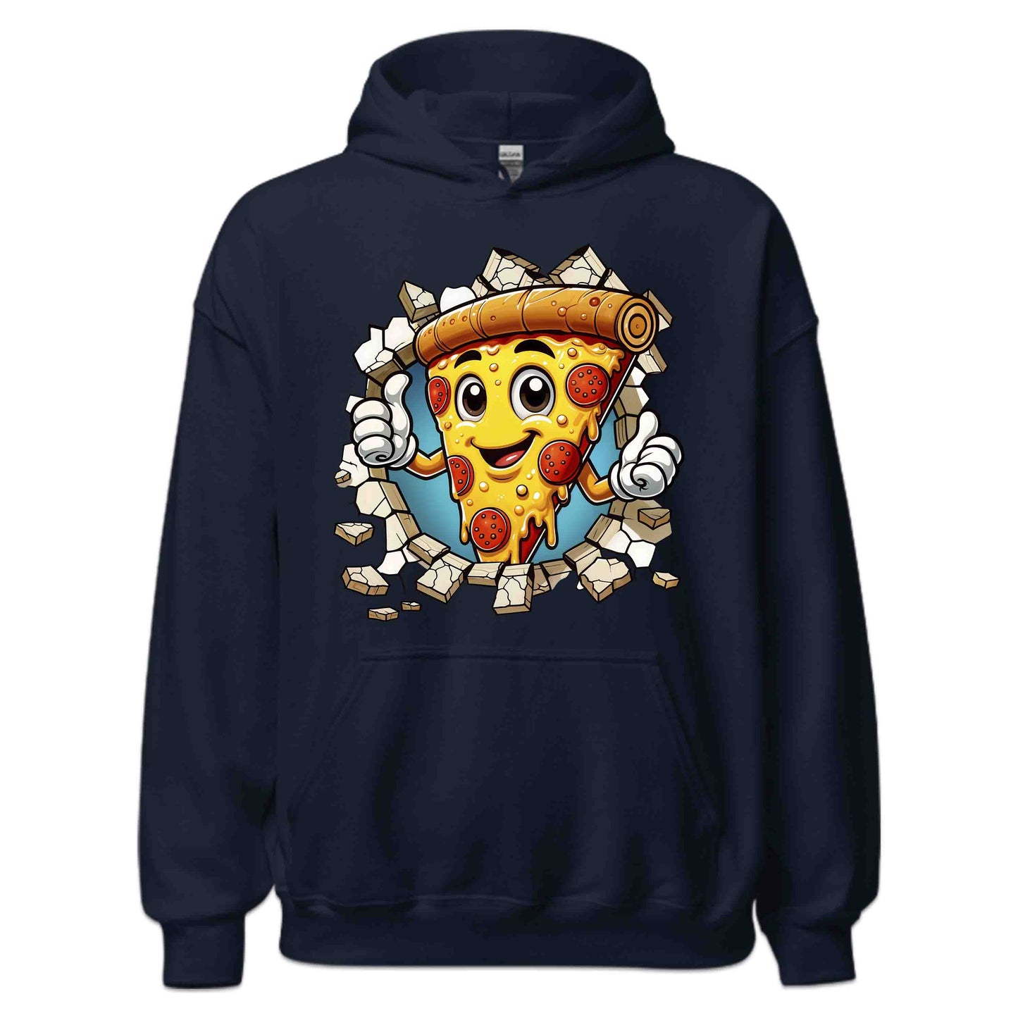 Pepperoni Pizza Slice Breaking Through Wall 3D Realistic Pizza Wall Smash | PRODUCT CODE: PZSLCBRKNGWLA