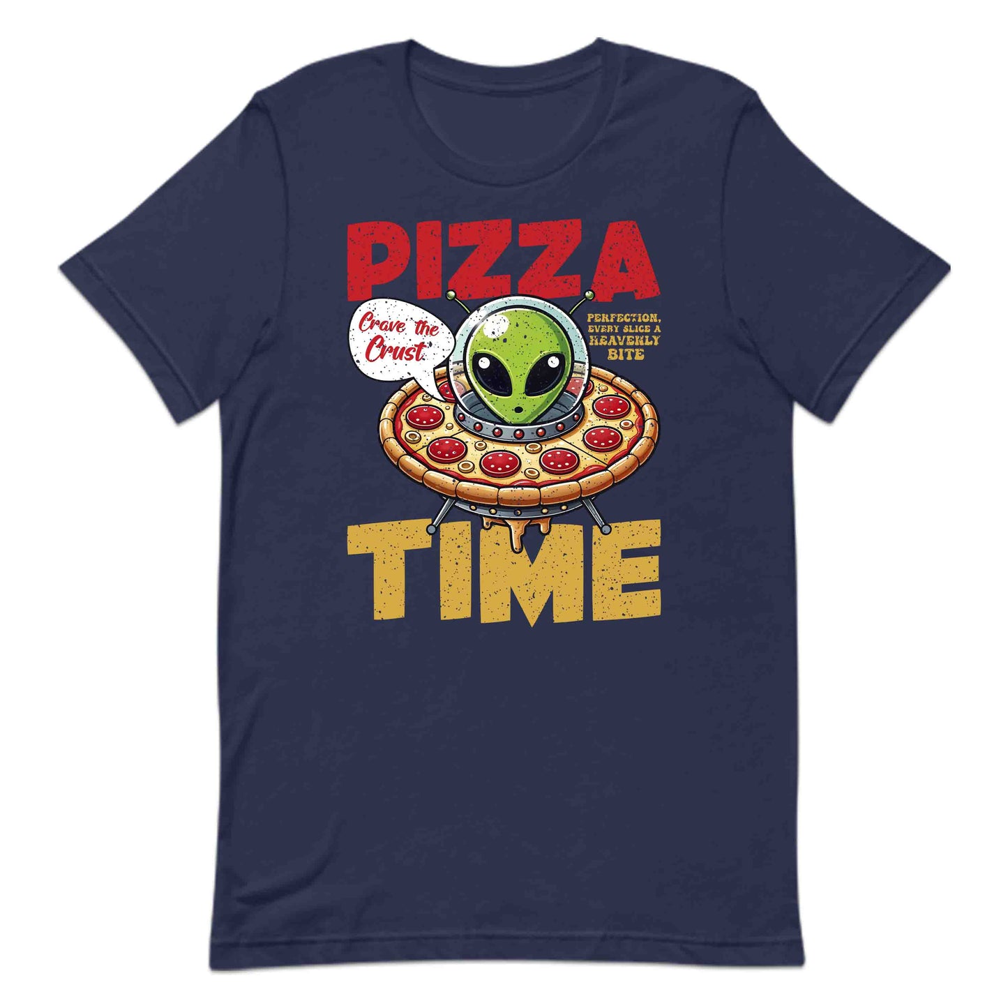 Pizza Time Alien Pizza and UFO Alien Spaceship Pizza Humor | PRODUCT CODE: PZTMALNUFSCH
