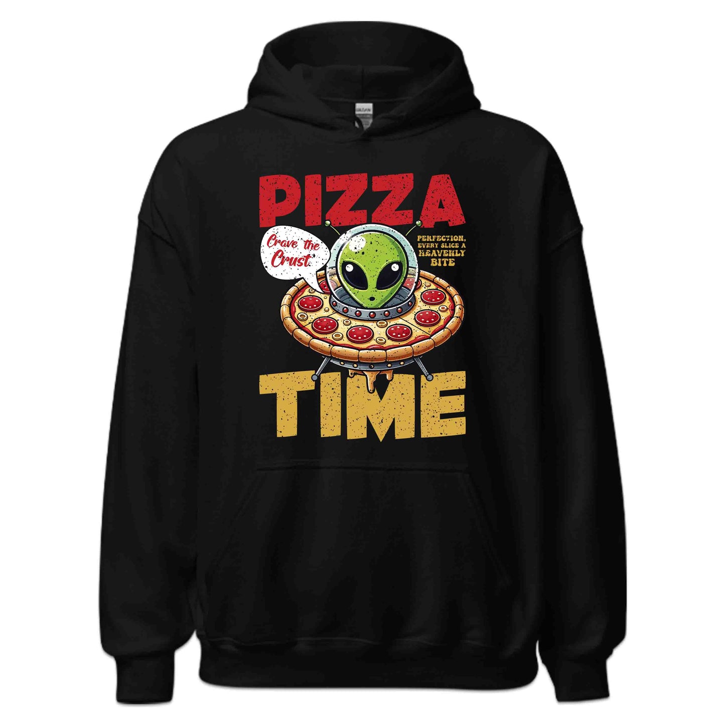 Pizza Time Alien Pizza and UFO Alien Spaceship Pizza Humor | PRODUCT CODE: PZTMALNUFSCH