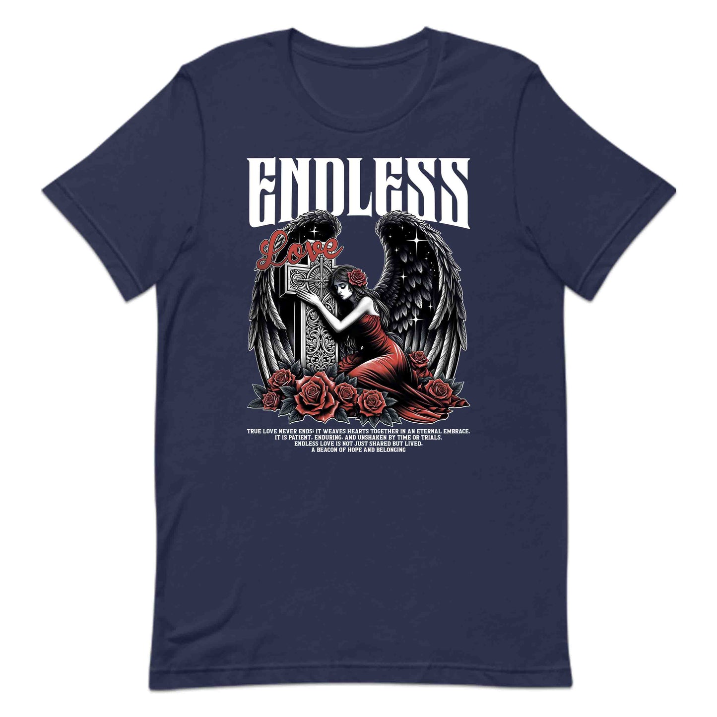 Endless Love Angel Wings Valentine's Day Gothic Rose & Cross | PRODUCT CODE: QBRCROKURILW