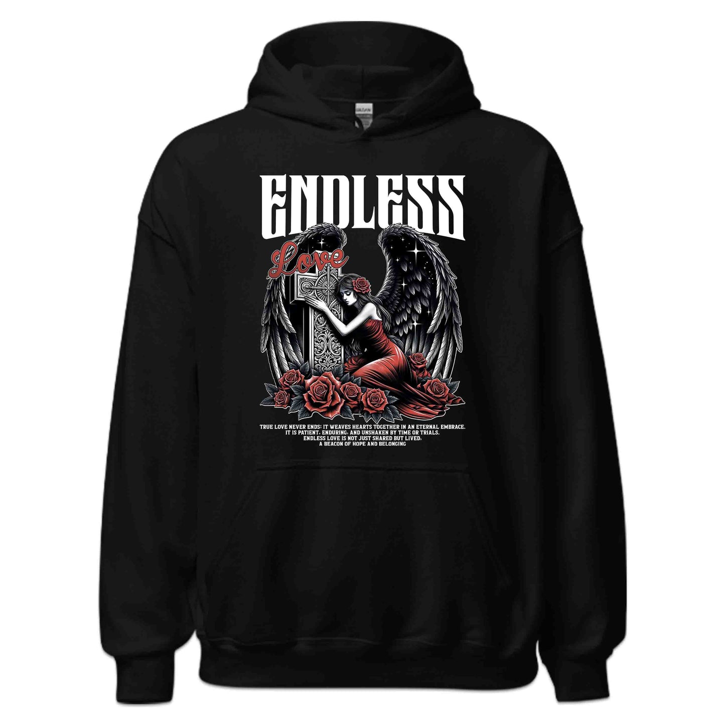 Endless Love Angel Wings Valentine's Day Gothic Rose & Cross | PRODUCT CODE: QBRCROKURILW