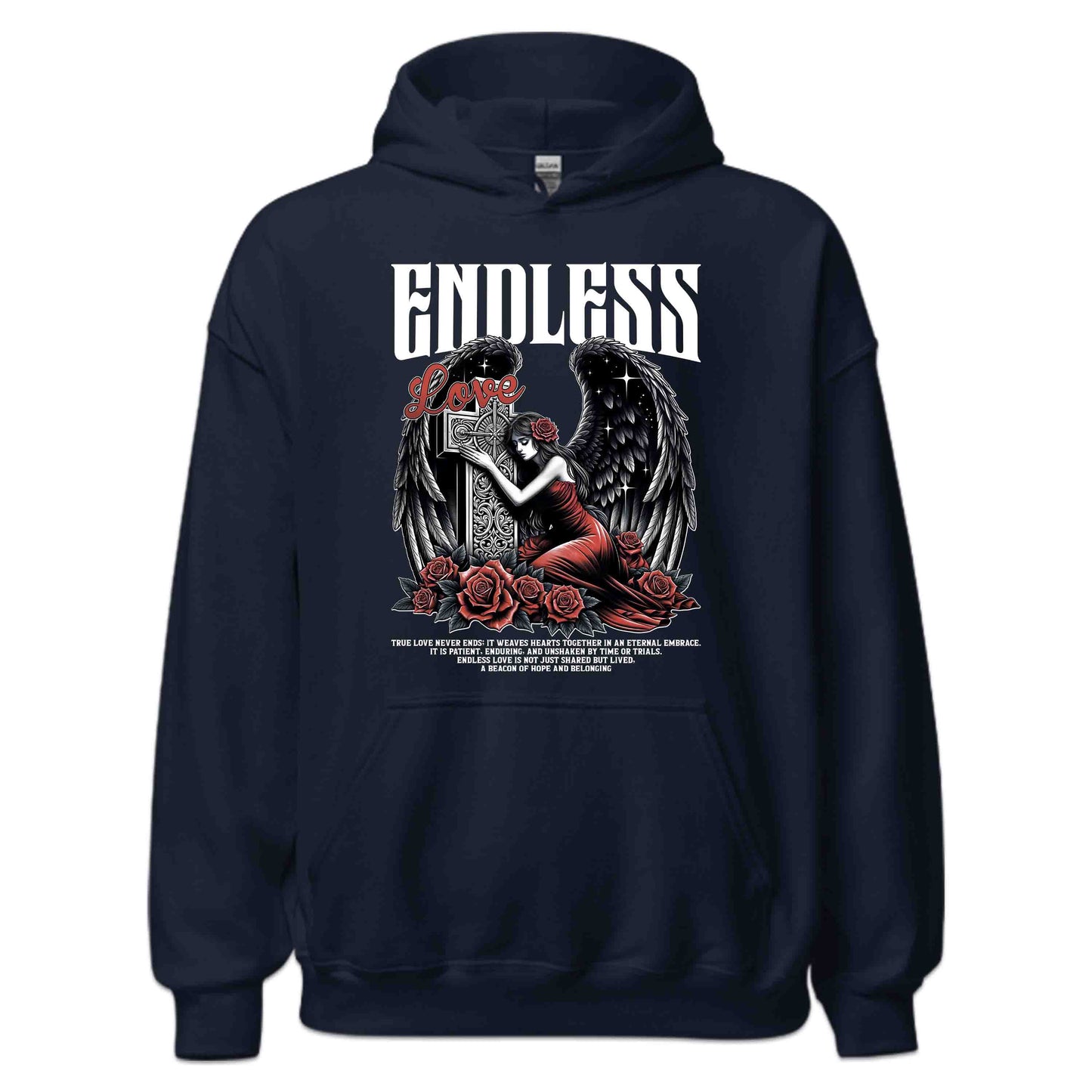 Endless Love Angel Wings Valentine's Day Gothic Rose & Cross | PRODUCT CODE: QBRCROKURILW