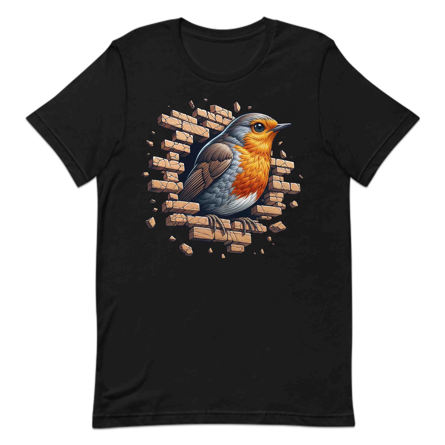 Robin Bird Wall Break Effect 3D Realistic Artistic Bird | PRODUCT CODE: RBNBRDWLBKEFC