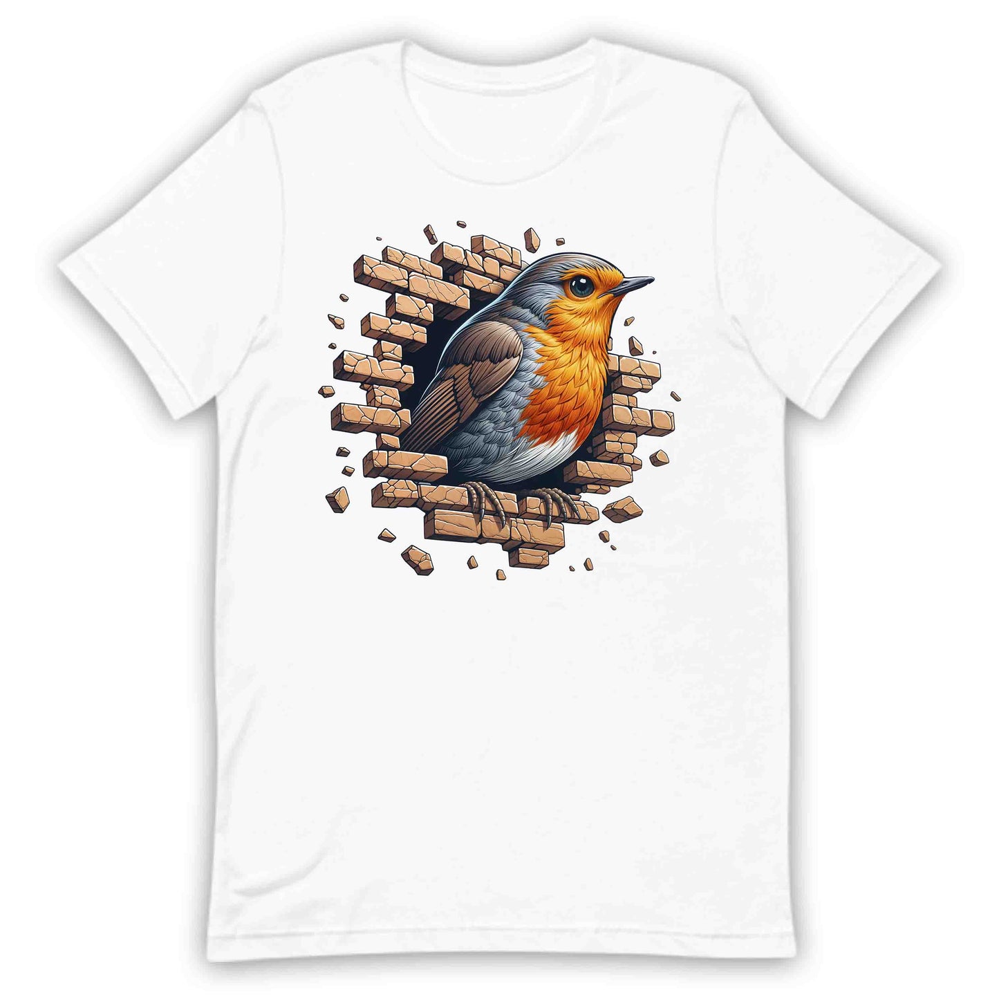 Robin Bird Wall Break Effect 3D Realistic Artistic Bird | PRODUCT CODE: RBNBRDWLBKEFC
