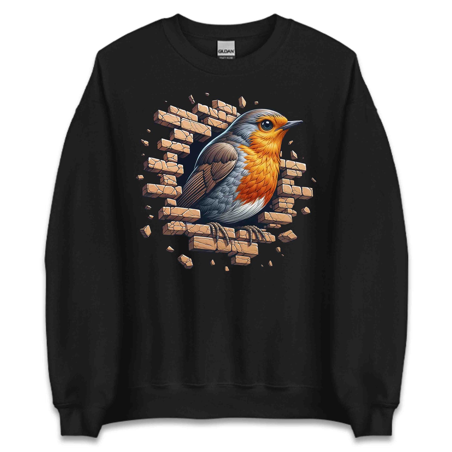 Robin Bird Wall Break Effect 3D Realistic Artistic Bird | PRODUCT CODE: RBNBRDWLBKEFC