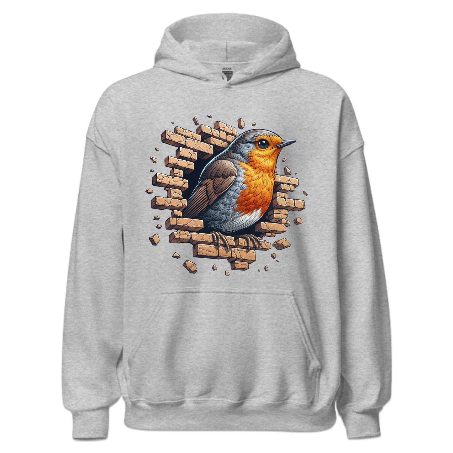 Robin Bird Wall Break Effect 3D Realistic Artistic Bird | PRODUCT CODE: RBNBRDWLBKEFC