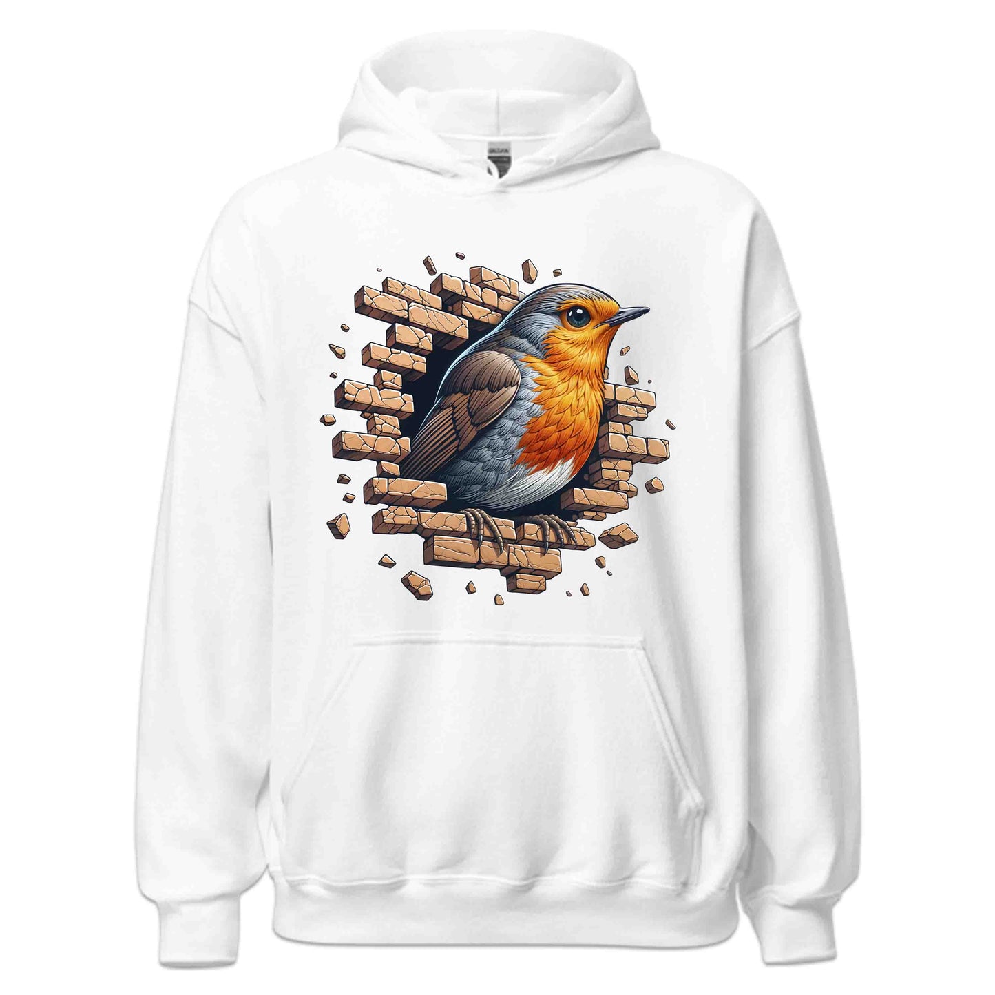 Robin Bird Wall Break Effect 3D Realistic Artistic Bird | PRODUCT CODE: RBNBRDWLBKEFC