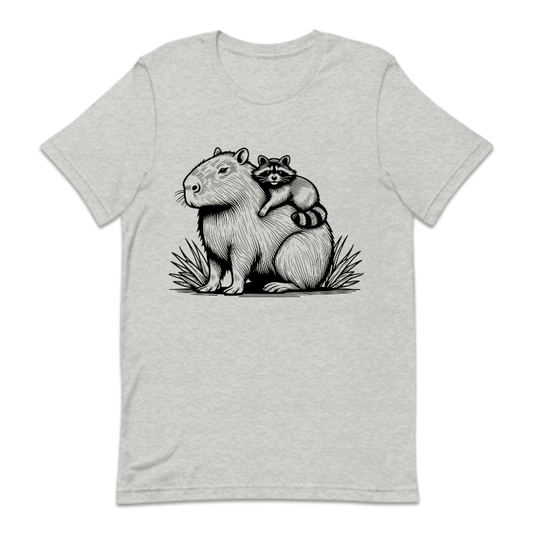 Raccoon Riding Capybara Wildlife | PRODUCT CODE: RCAONDCPB