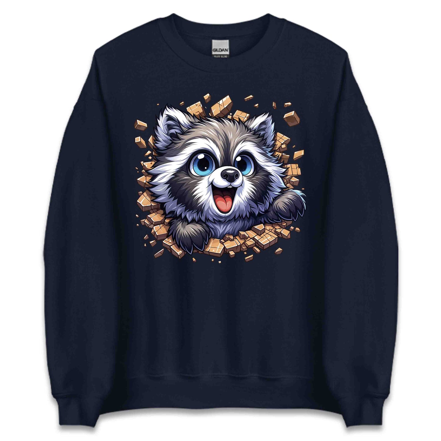 Raccoon Breaking Through Wall 3D Realistic Adorable Animal | PRODUCT CODE: RCNBKGWLHV