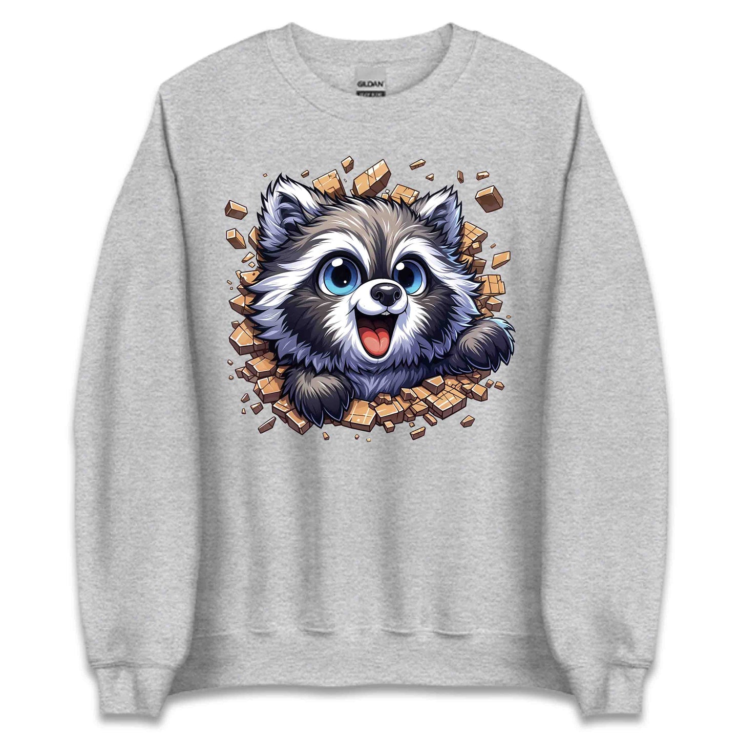Raccoon Breaking Through Wall 3D Realistic Adorable Animal | PRODUCT CODE: RCNBKGWLHV