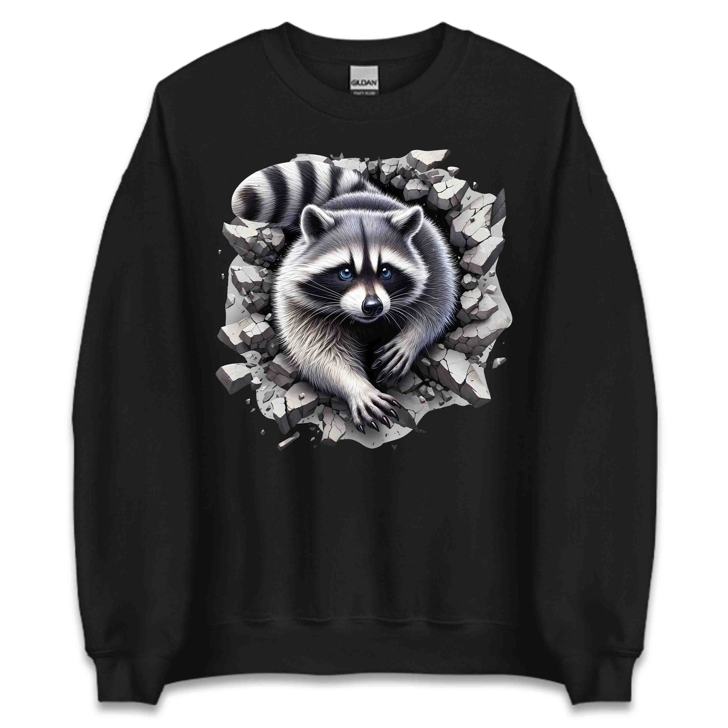 Raccoon Breaking Through Wall 3D Realistic Raccoon | PRODUCT CODE: RCNOBRKFRTEX