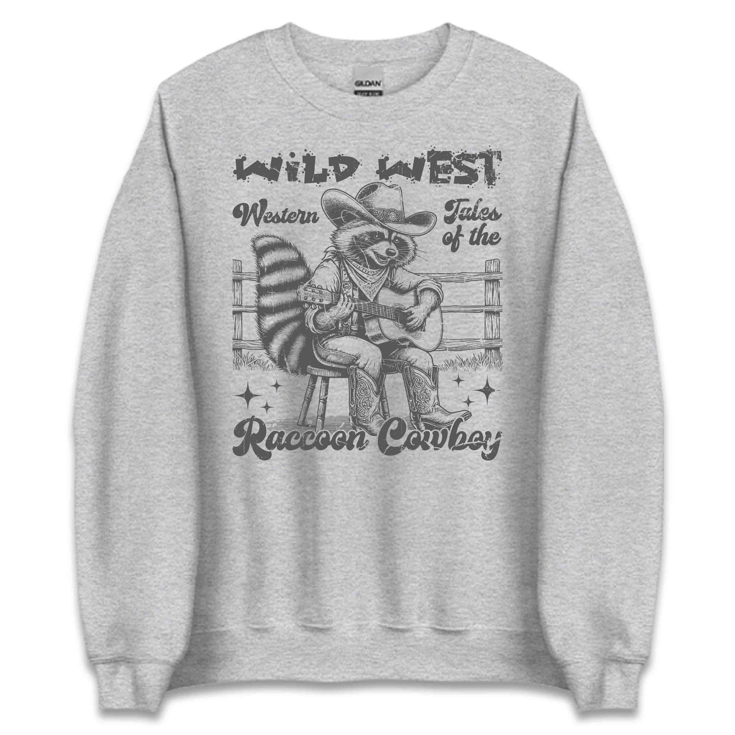 Vintage Western Raccoon Cowboy Playing Guitar Funny Country Music | PRODUCT CODE: RCONCWBYSTR