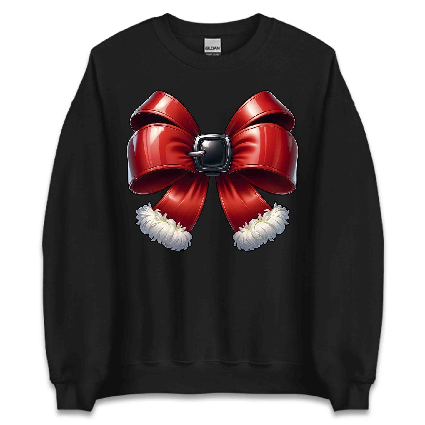 Christmas Coquette Bow Xmas Red Santa Belt Bow | PRODUCT CODE: RDECHRWONWB