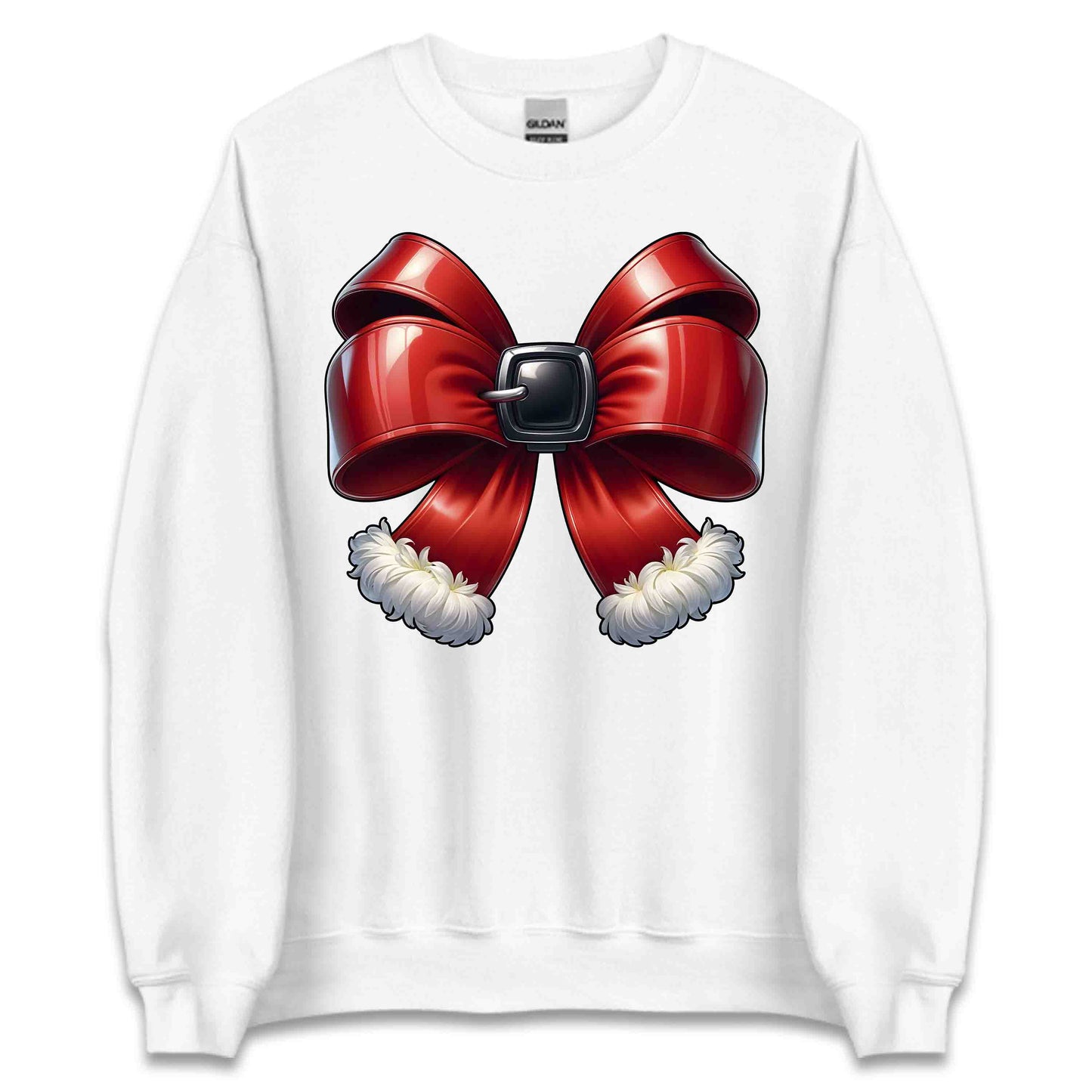 Christmas Coquette Bow Xmas Red Santa Belt Bow | PRODUCT CODE: RDECHRWONWB