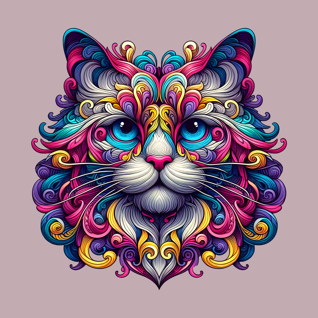 Psychedelic Colorful Ragdoll Cat | PRODUCT CODE: RGDLOSPYH