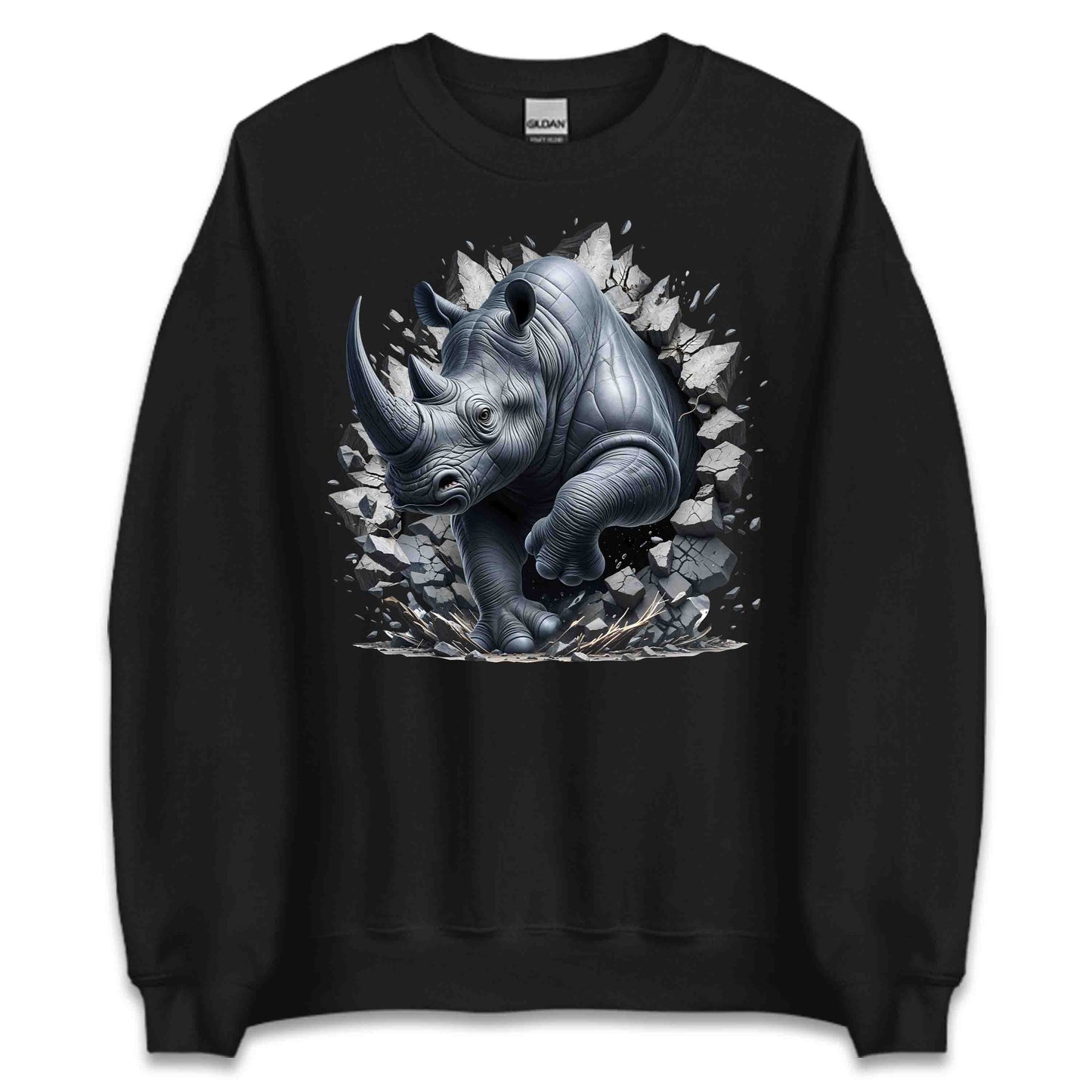 Rhinoceros Breaking Through Wall 3D Realistic Rhinoceros | PRODUCT CODE: RHNISBRKPOCKM