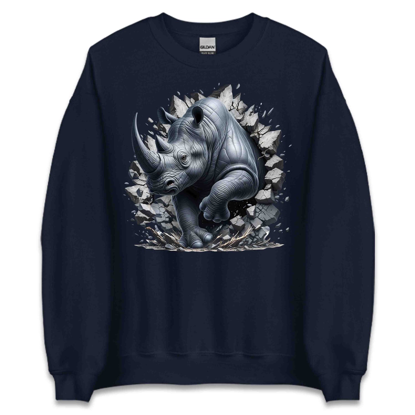 Rhinoceros Breaking Through Wall 3D Realistic Rhinoceros | PRODUCT CODE: RHNISBRKPOCKM