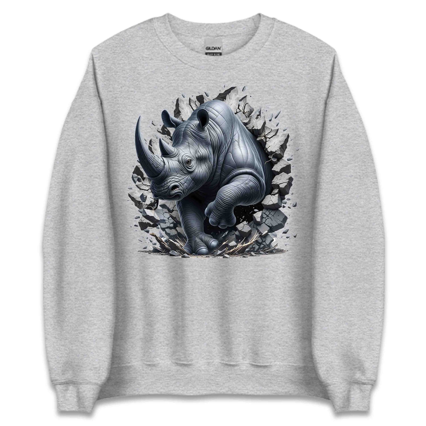 Rhinoceros Breaking Through Wall 3D Realistic Rhinoceros | PRODUCT CODE: RHNISBRKPOCKM