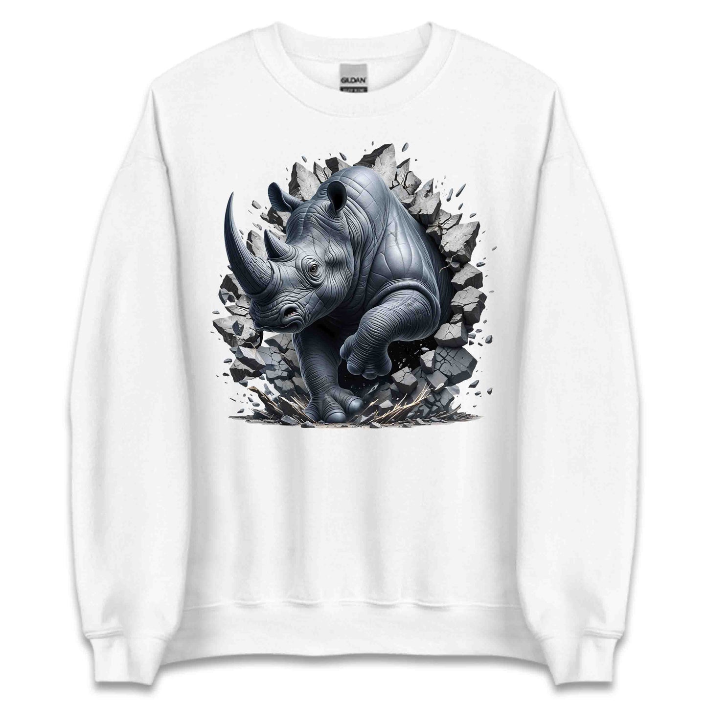 Rhinoceros Breaking Through Wall 3D Realistic Rhinoceros | PRODUCT CODE: RHNISBRKPOCKM