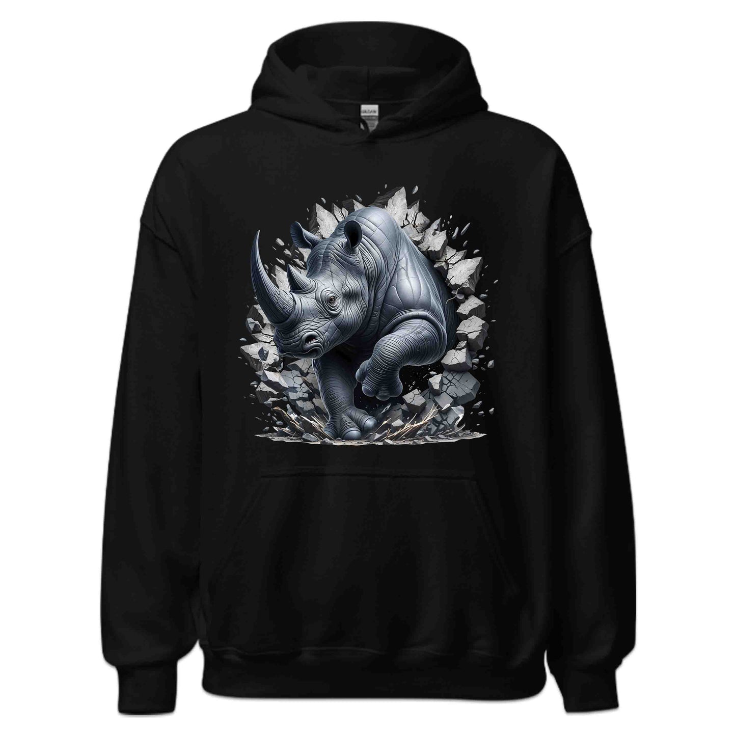 Rhinoceros Breaking Through Wall 3D Realistic Rhinoceros | PRODUCT CODE: RHNISBRKPOCKM