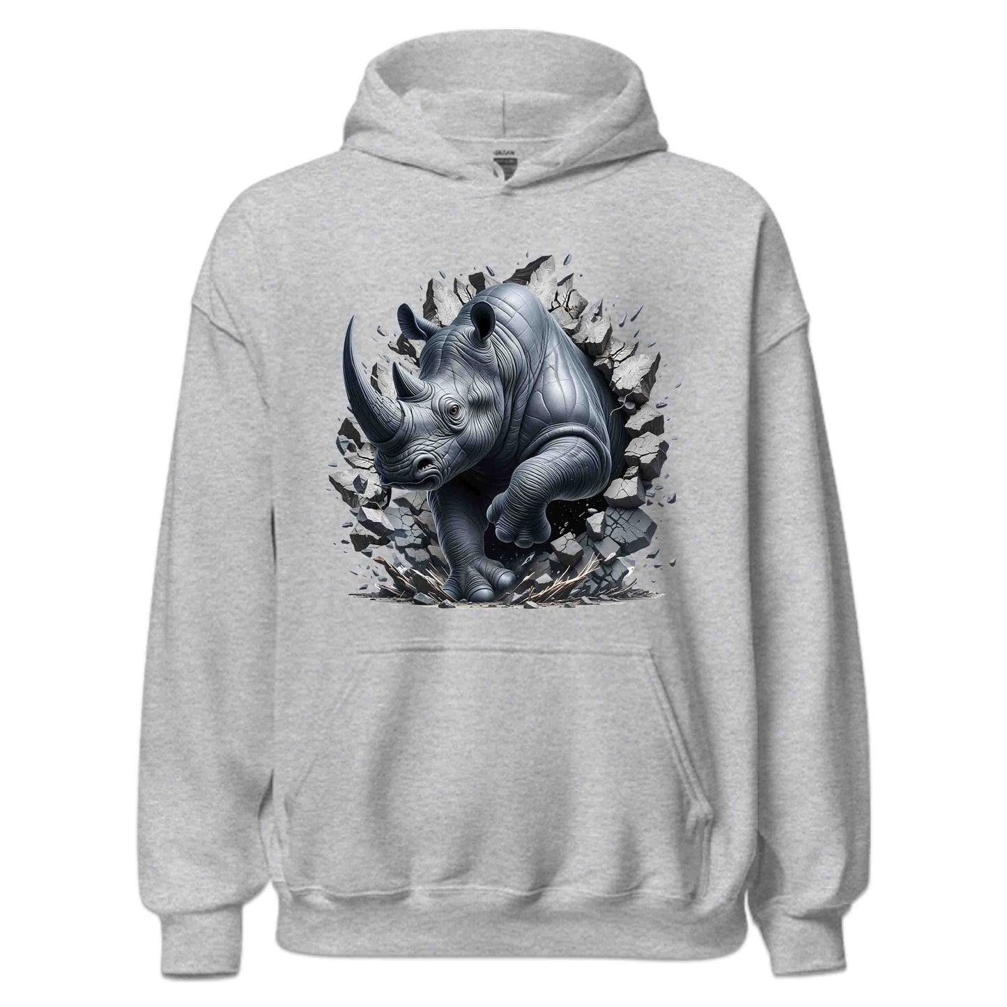 Rhinoceros Breaking Through Wall 3D Realistic Rhinoceros | PRODUCT CODE: RHNISBRKPOCKM