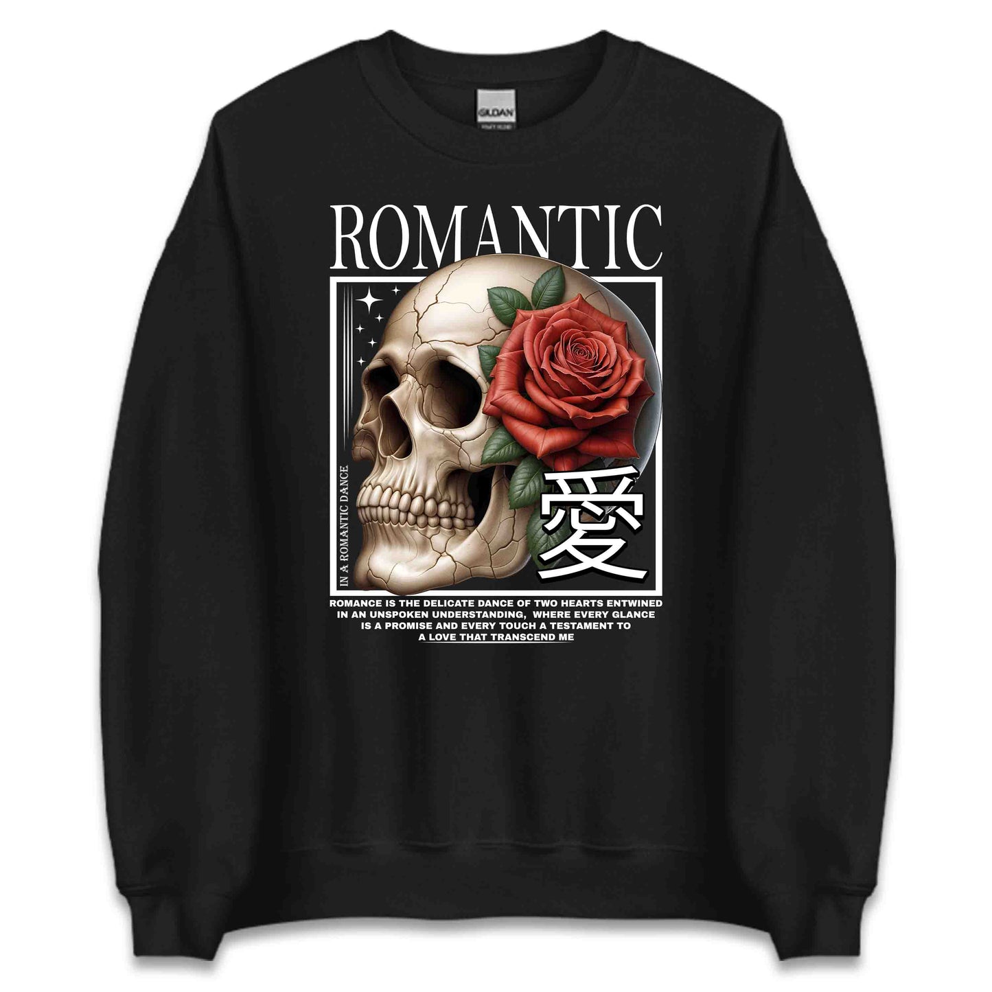 Romantic Skull and Rose Gothic Love Deep Emotional Quotes | PRODUCT CODE: RMNTCSKLEGOP