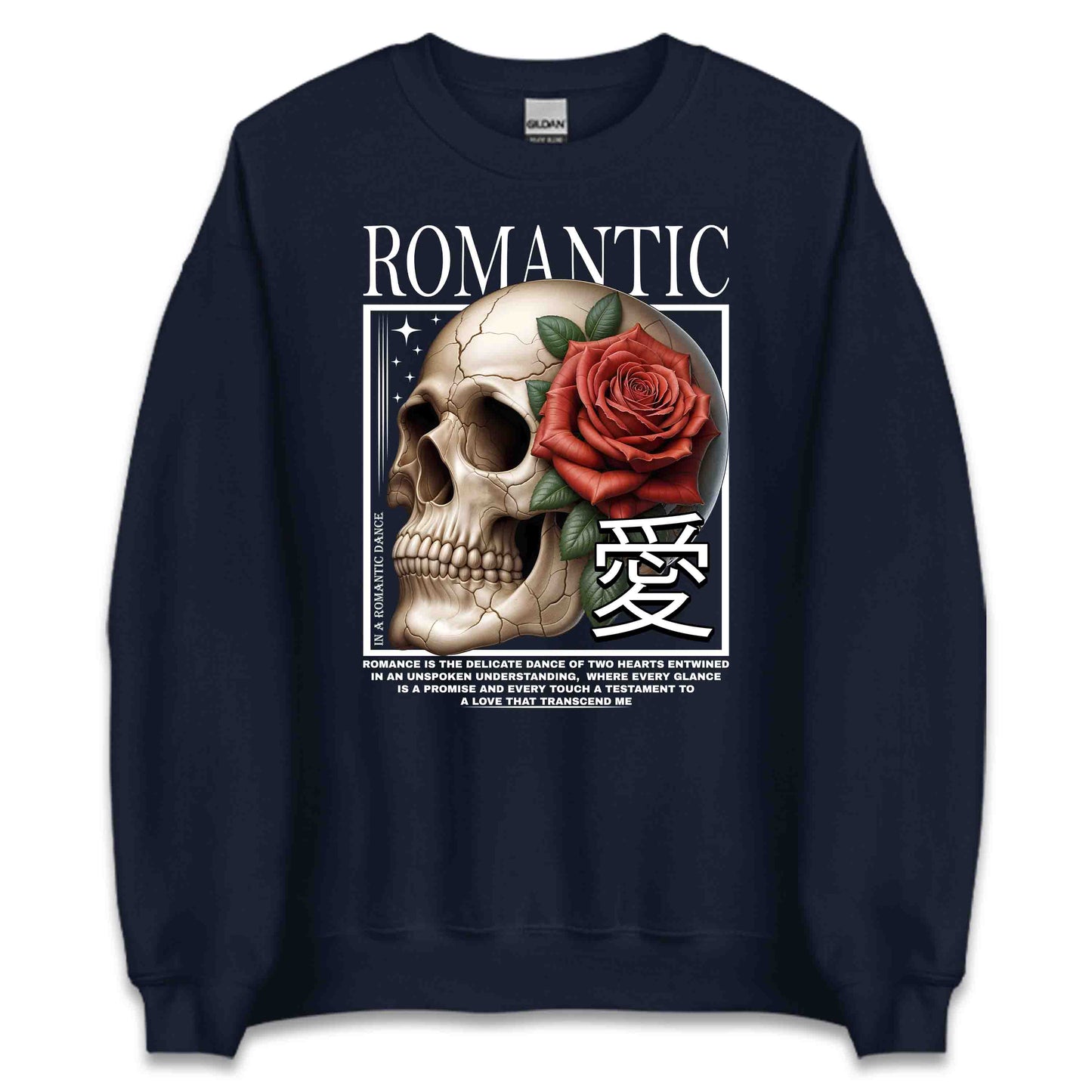 Romantic Skull and Rose Gothic Love Deep Emotional Quotes | PRODUCT CODE: RMNTCSKLEGOP