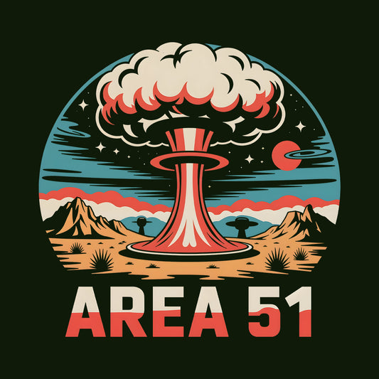 Retro Area 51 T-Shirt | Vintage UFO & Alien Tees | Sci-Fi Conspiracy Hoodies | PRODUCT CODE: RMWHGQEB