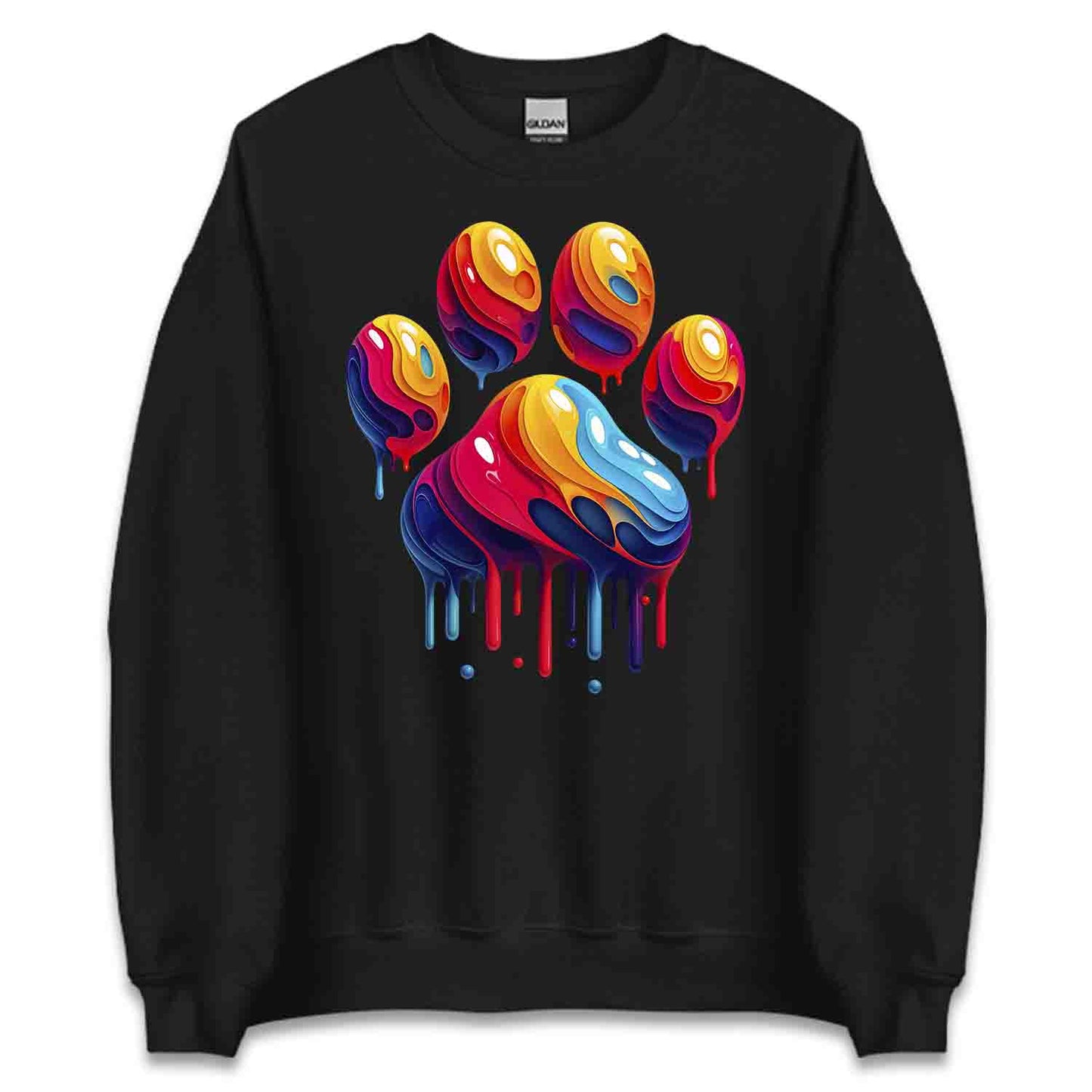 Rainbow Paw Tee, Animal Lover Sweatshirt, Pet Rescue Hoodie | PRODUCT CODE: RNVBDSAUDPR