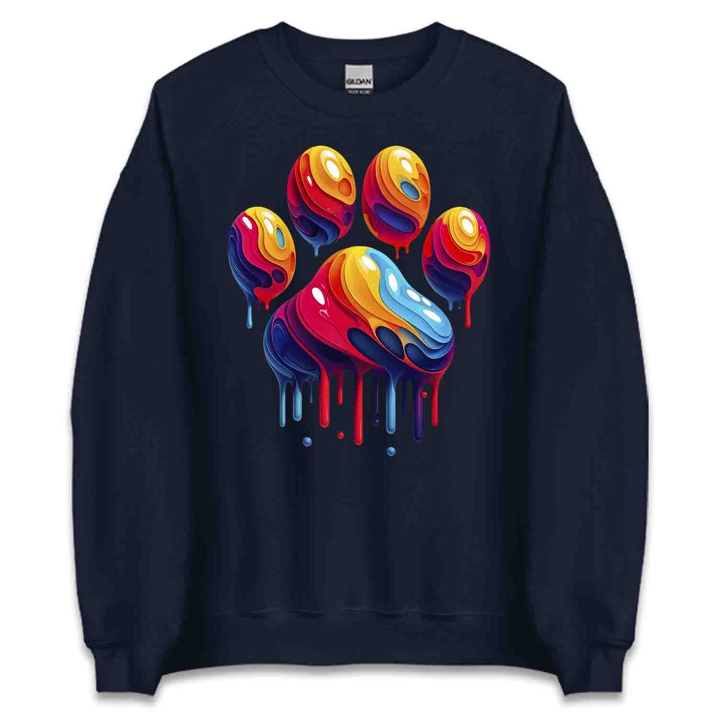 Rainbow Paw Tee, Animal Lover Sweatshirt, Pet Rescue Hoodie | PRODUCT CODE: RNVBDSAUDPR