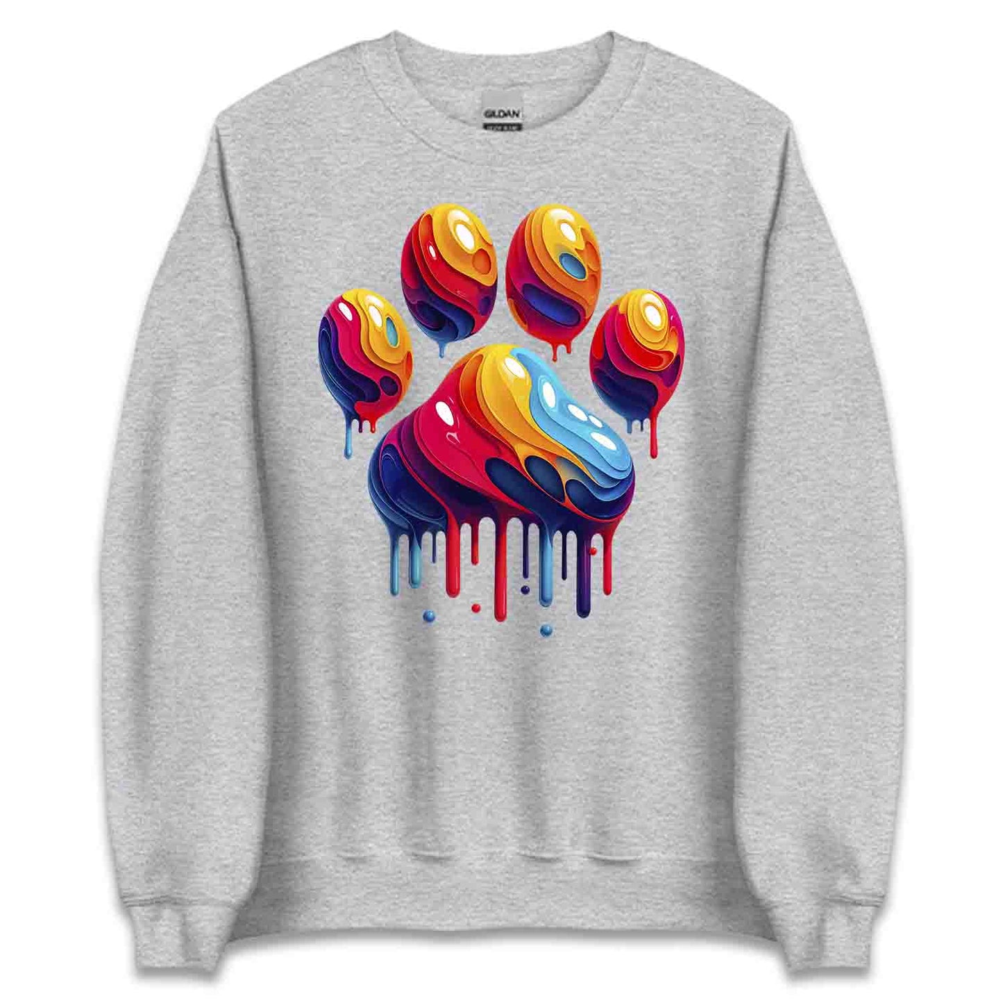 Rainbow Paw Tee, Animal Lover Sweatshirt, Pet Rescue Hoodie | PRODUCT CODE: RNVBDSAUDPR