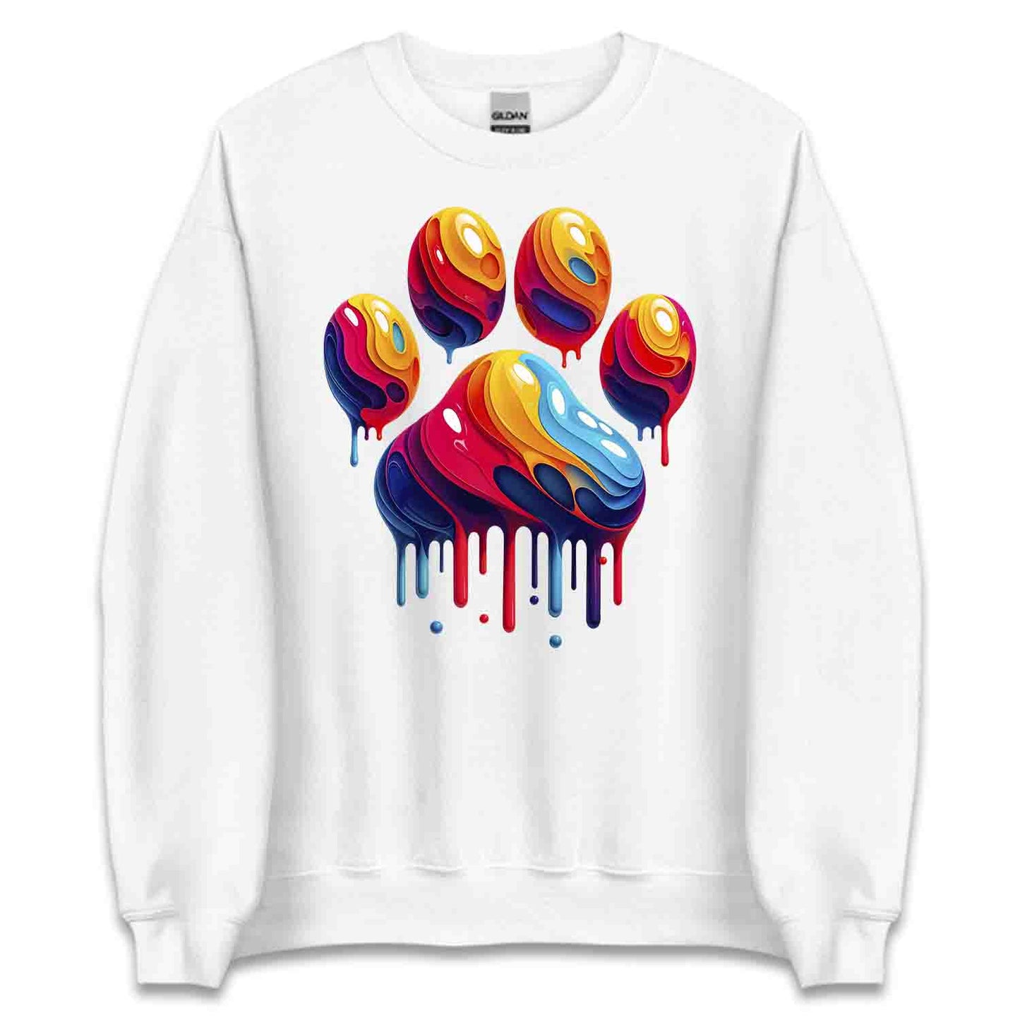 Rainbow Paw Tee, Animal Lover Sweatshirt, Pet Rescue Hoodie | PRODUCT CODE: RNVBDSAUDPR