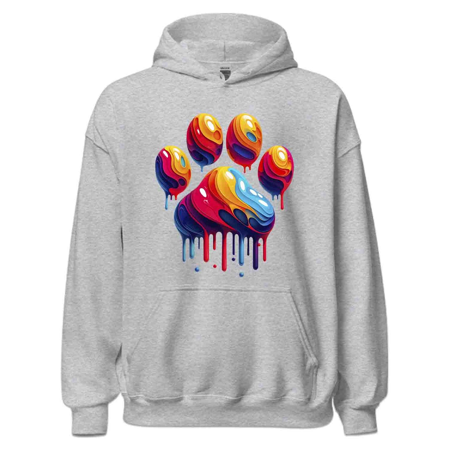 Rainbow Paw Tee, Animal Lover Sweatshirt, Pet Rescue Hoodie | PRODUCT CODE: RNVBDSAUDPR