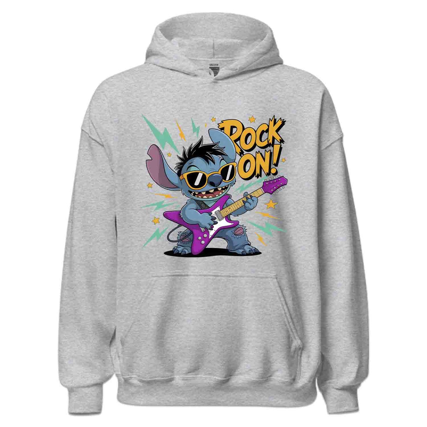 Rock On Stitch Guitar T-Shirt, Disney Music Lover Sweatshirt, Punk Rock Cartoon Hoodie | PRODUCT CODE: ROIXCJBTASG