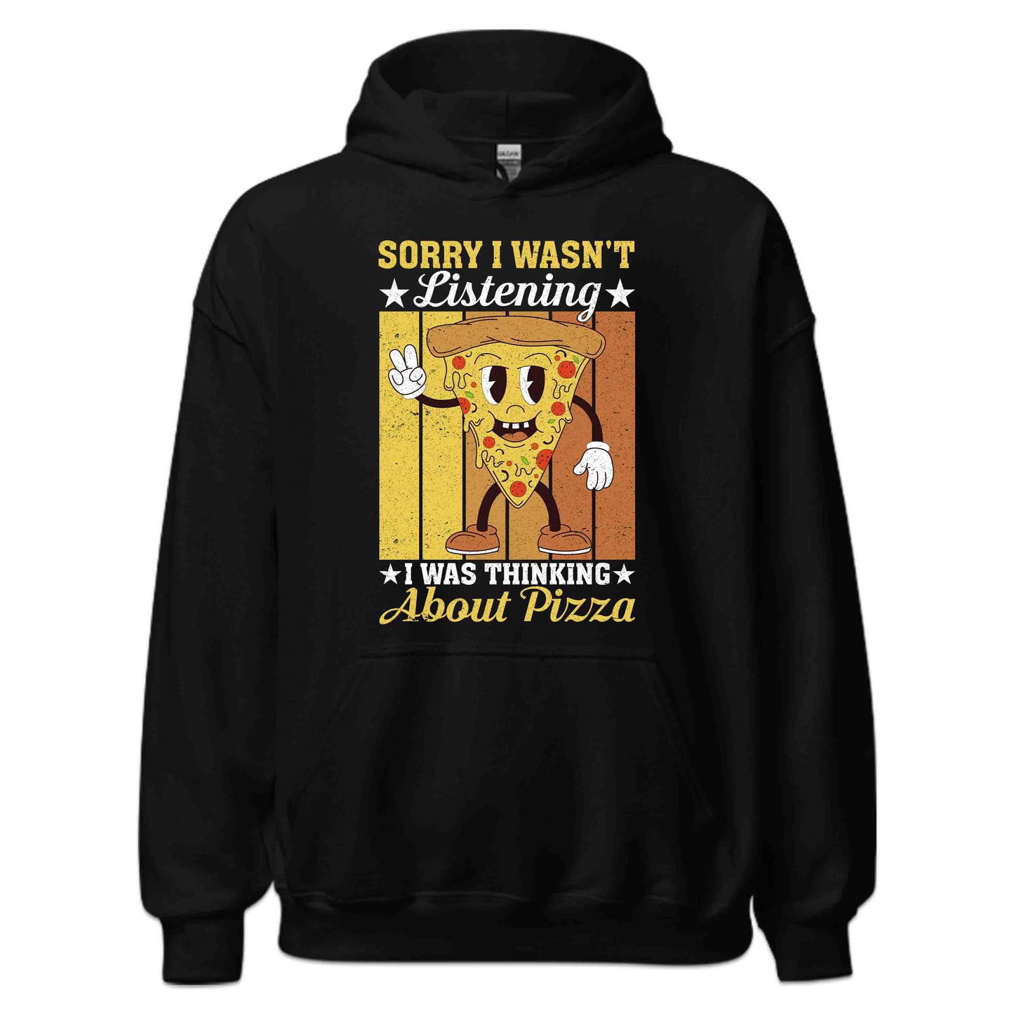 Retro Cartoon Pizza Slice Lovers Cheesy Humor | PRODUCT CODE: RTCNPZSLCYNG