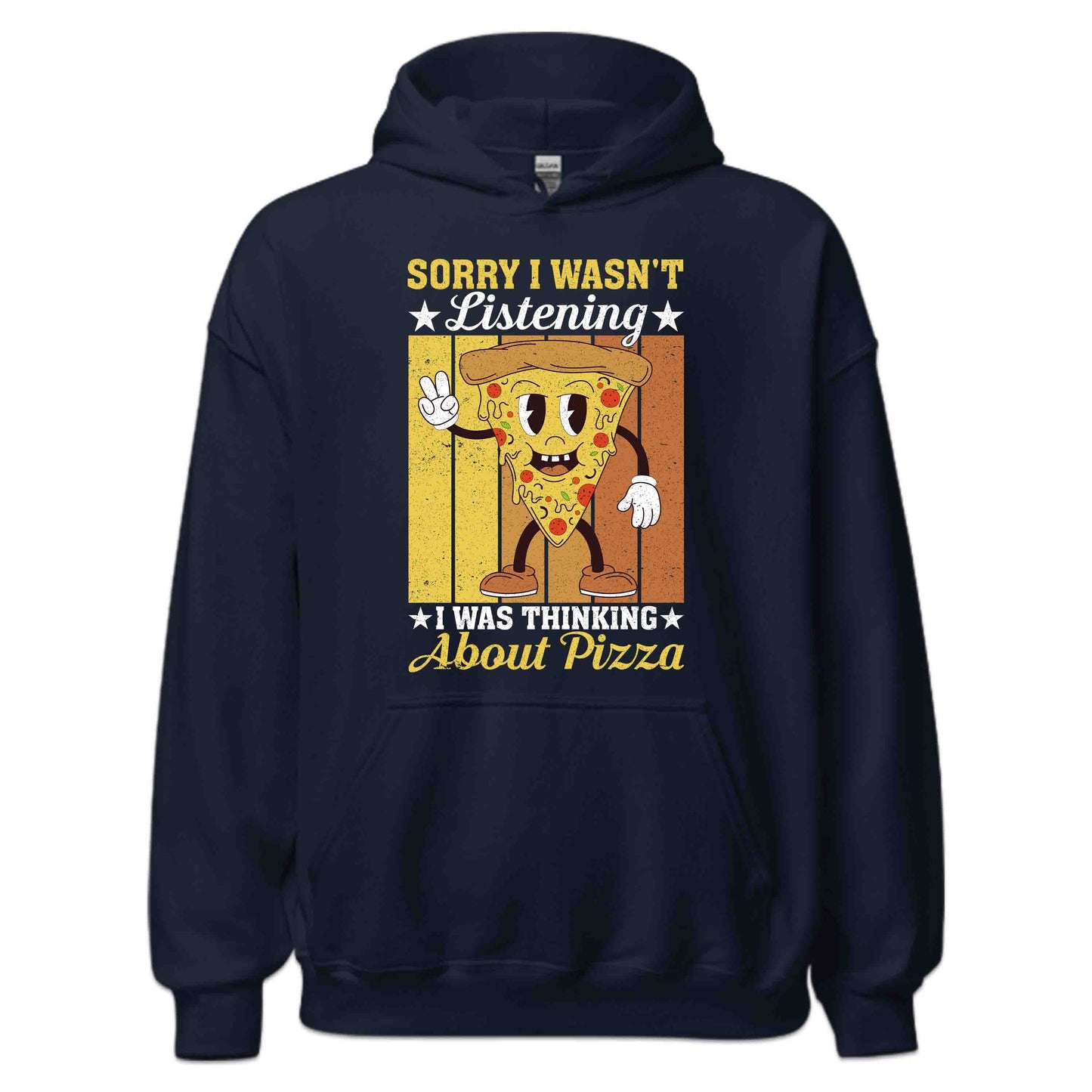 Retro Cartoon Pizza Slice Lovers Cheesy Humor | PRODUCT CODE: RTCNPZSLCYNG