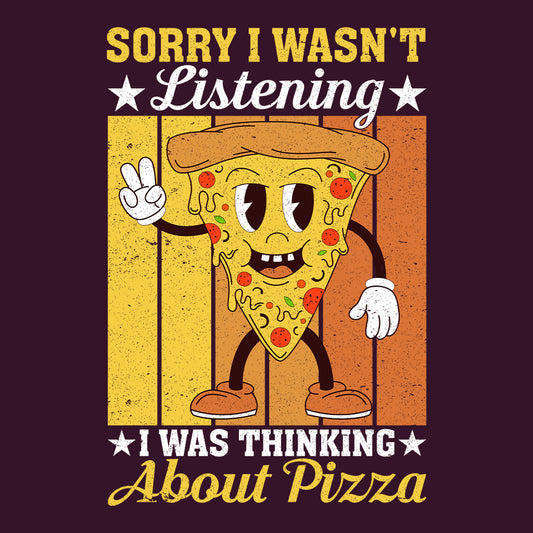 Retro Cartoon Pizza Slice Lovers Cheesy Humor | PRODUCT CODE: RTCNPZSLCYNG